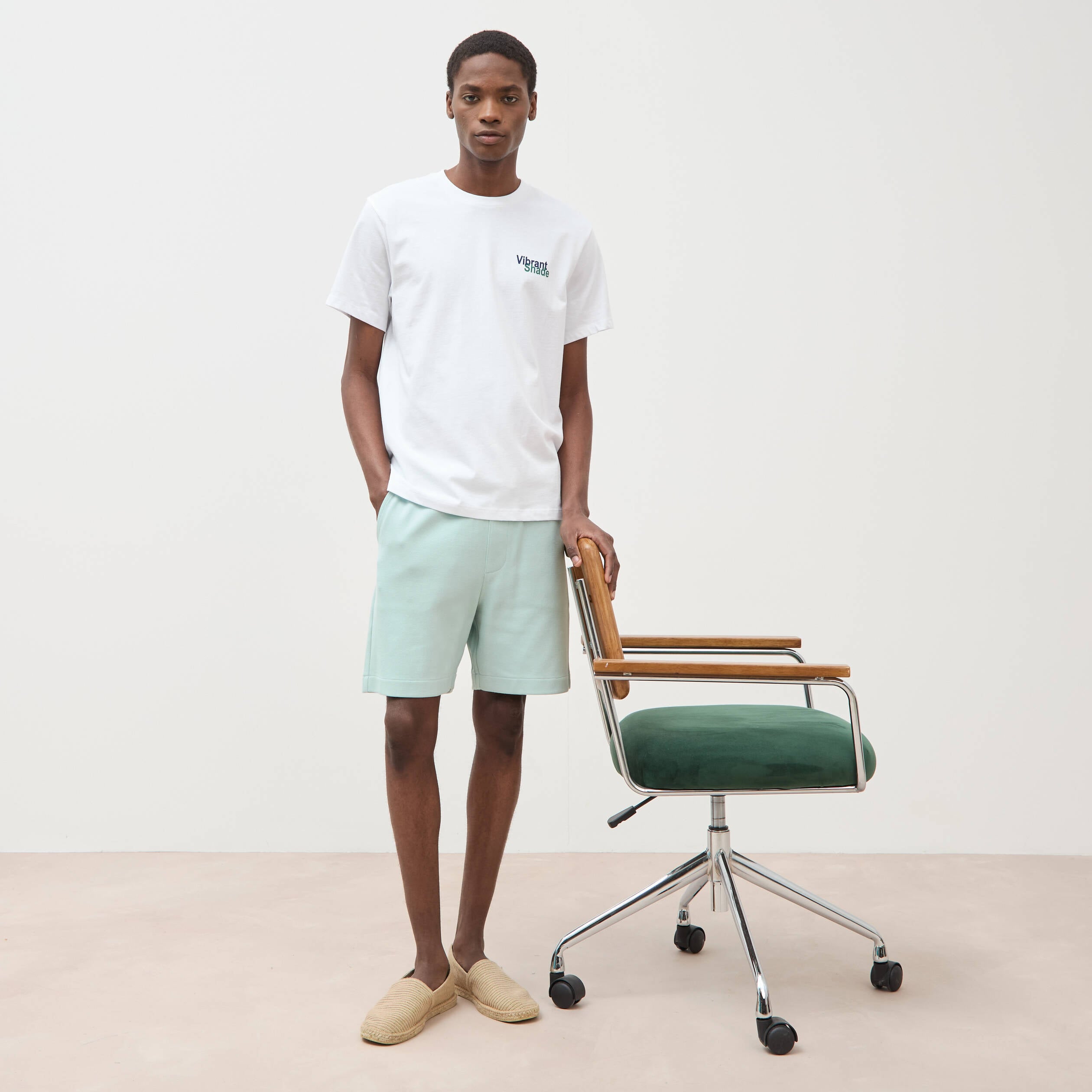 Bermuda bleu gris homme