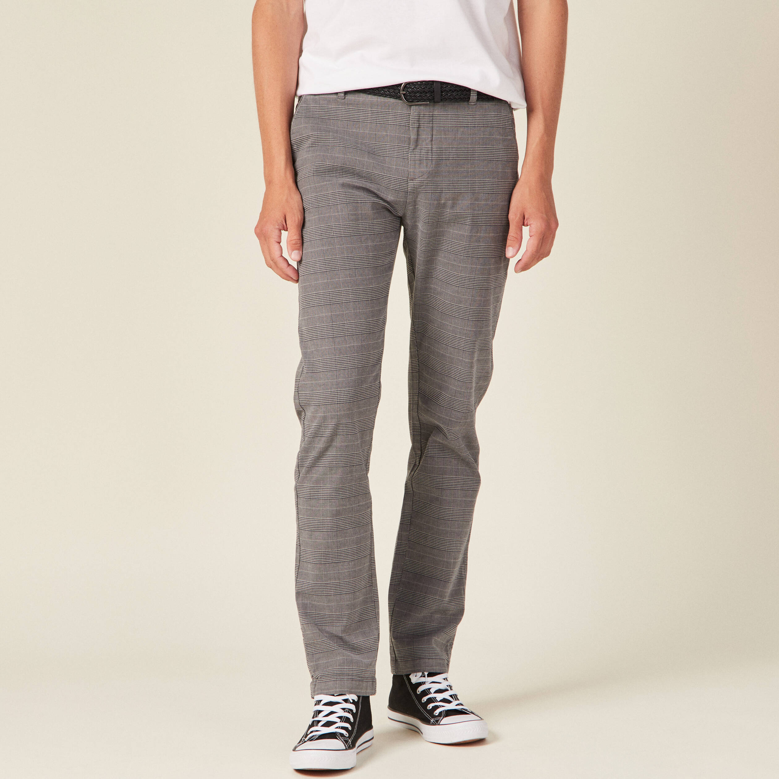 Pantalon chino straight ecru homme