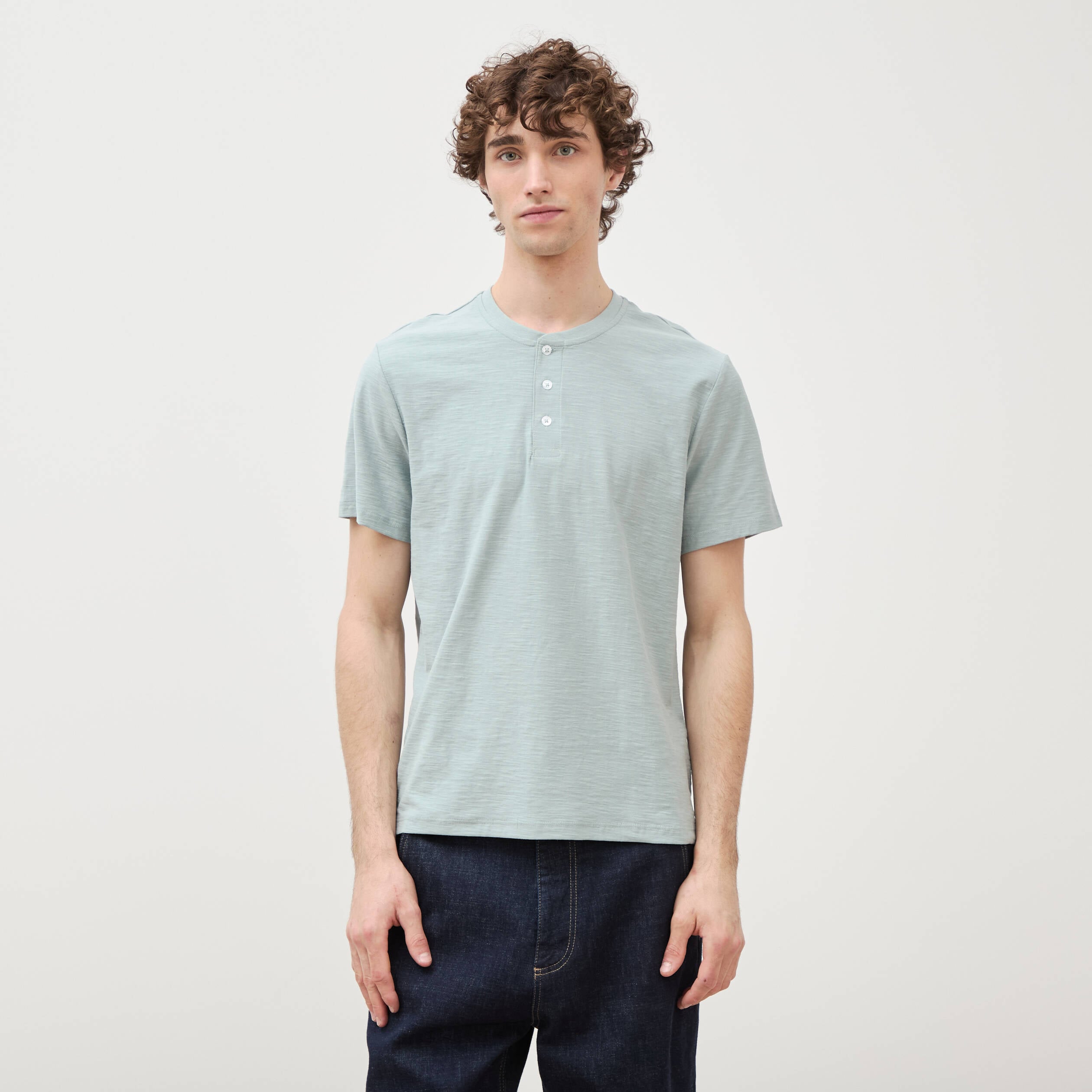 T-shirt manches courtes vert clair homme
