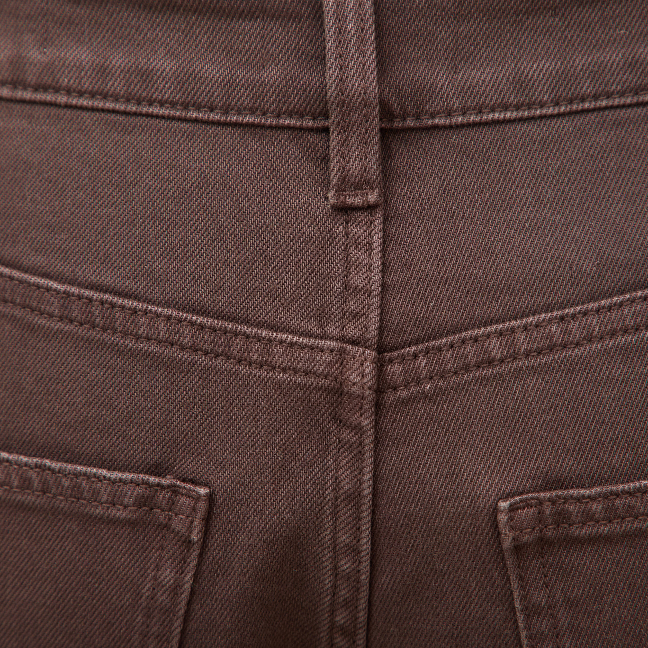 Jeans ample taille standard marron femme