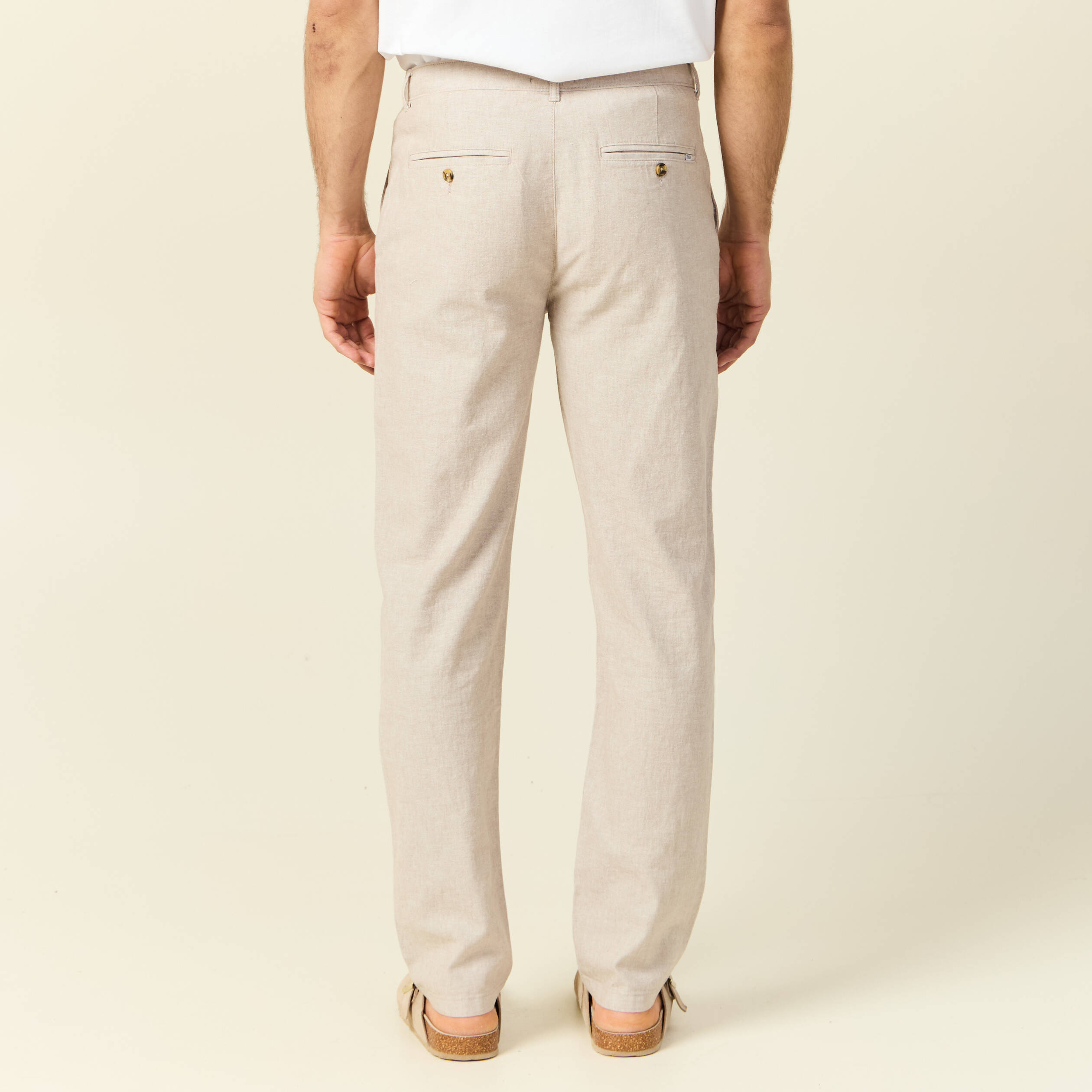 pantalon chino droit beige homme Pantalon chino droit beige homme
