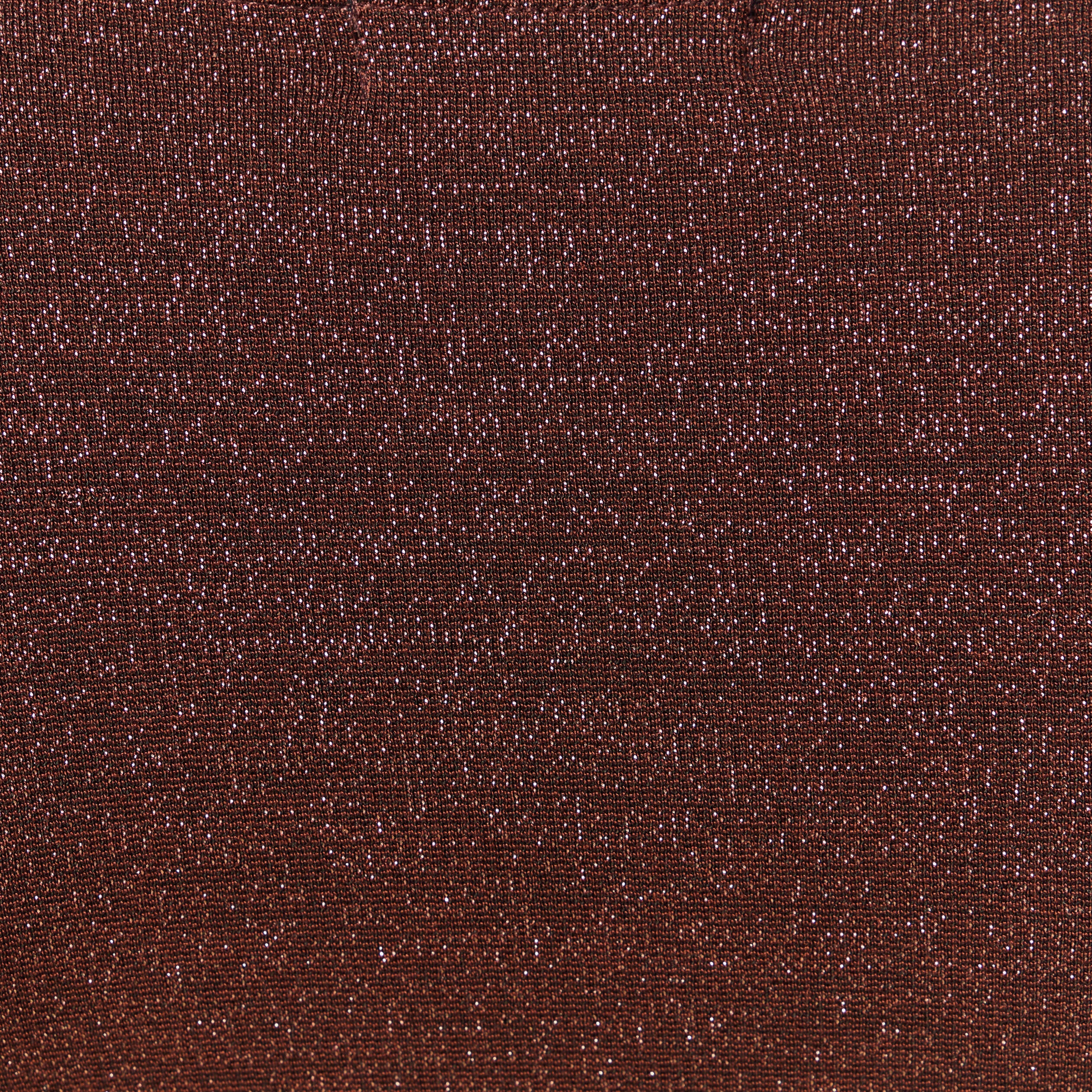 Robe longue ajust&eacute;e manches longues marron femme