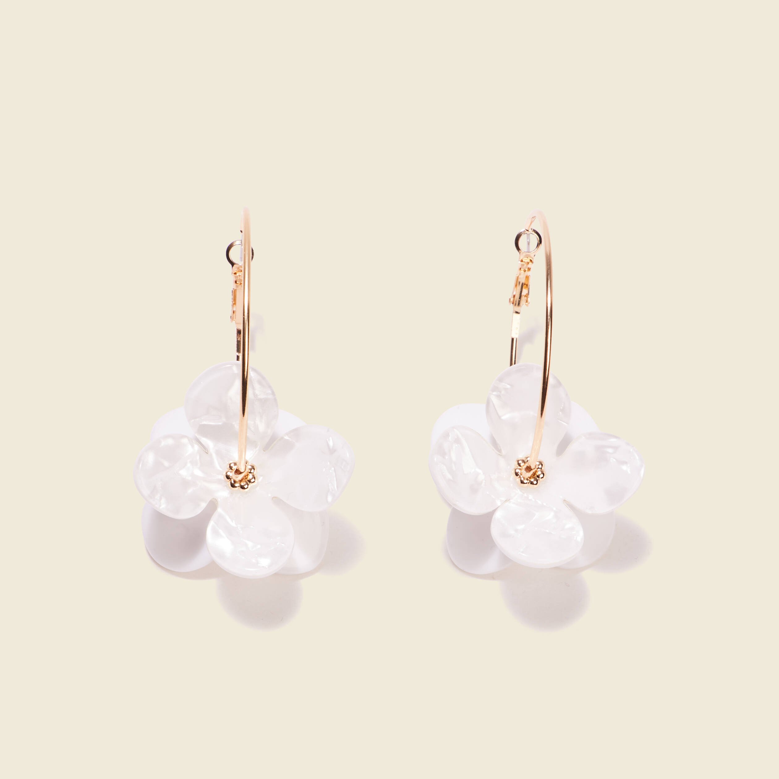 boucles doreilles creoles ecru femme Boucles d'oreilles créoles ecru femme