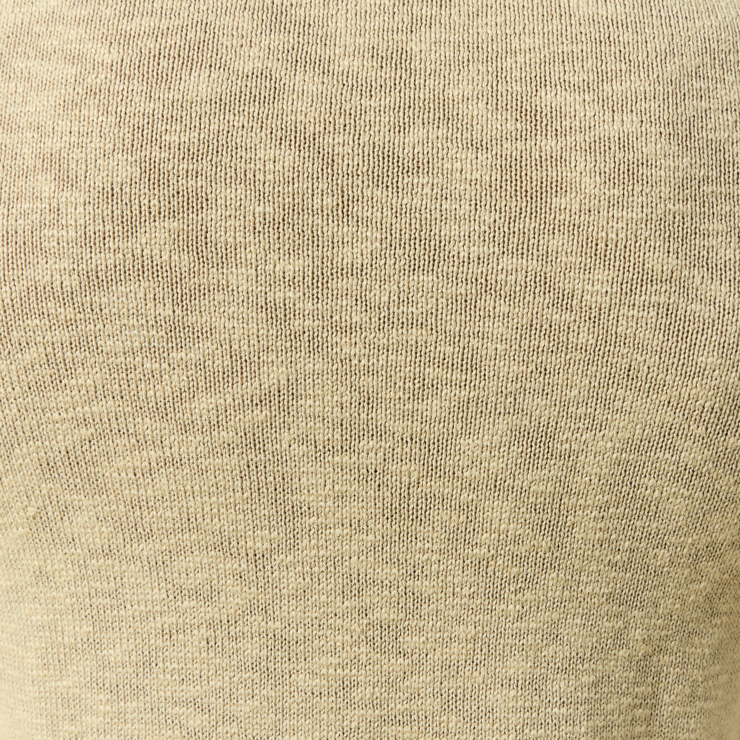 Pull col rond manches longues en coton beige fonce homme