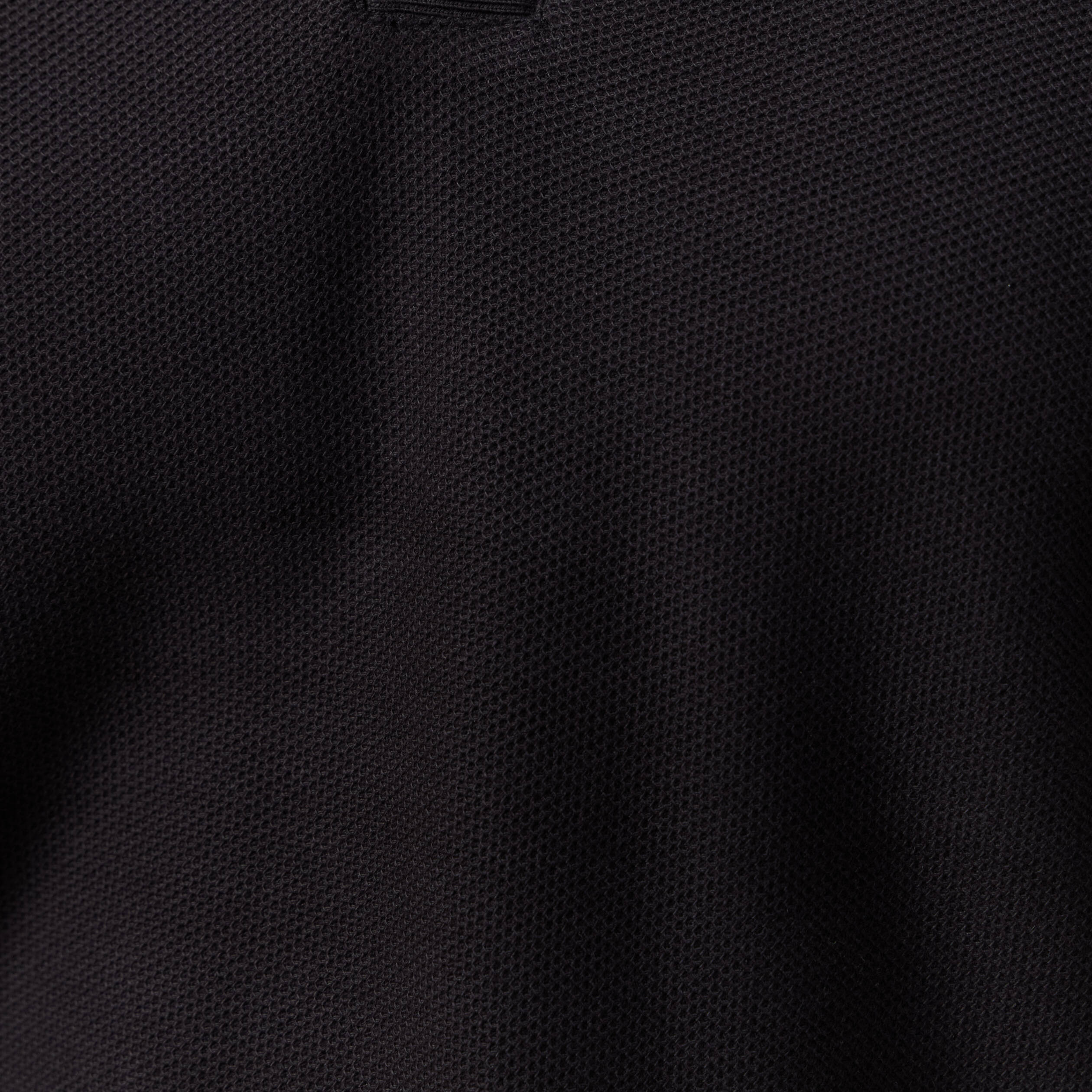Polo cintr&eacute; manches courtes en coton noir homme