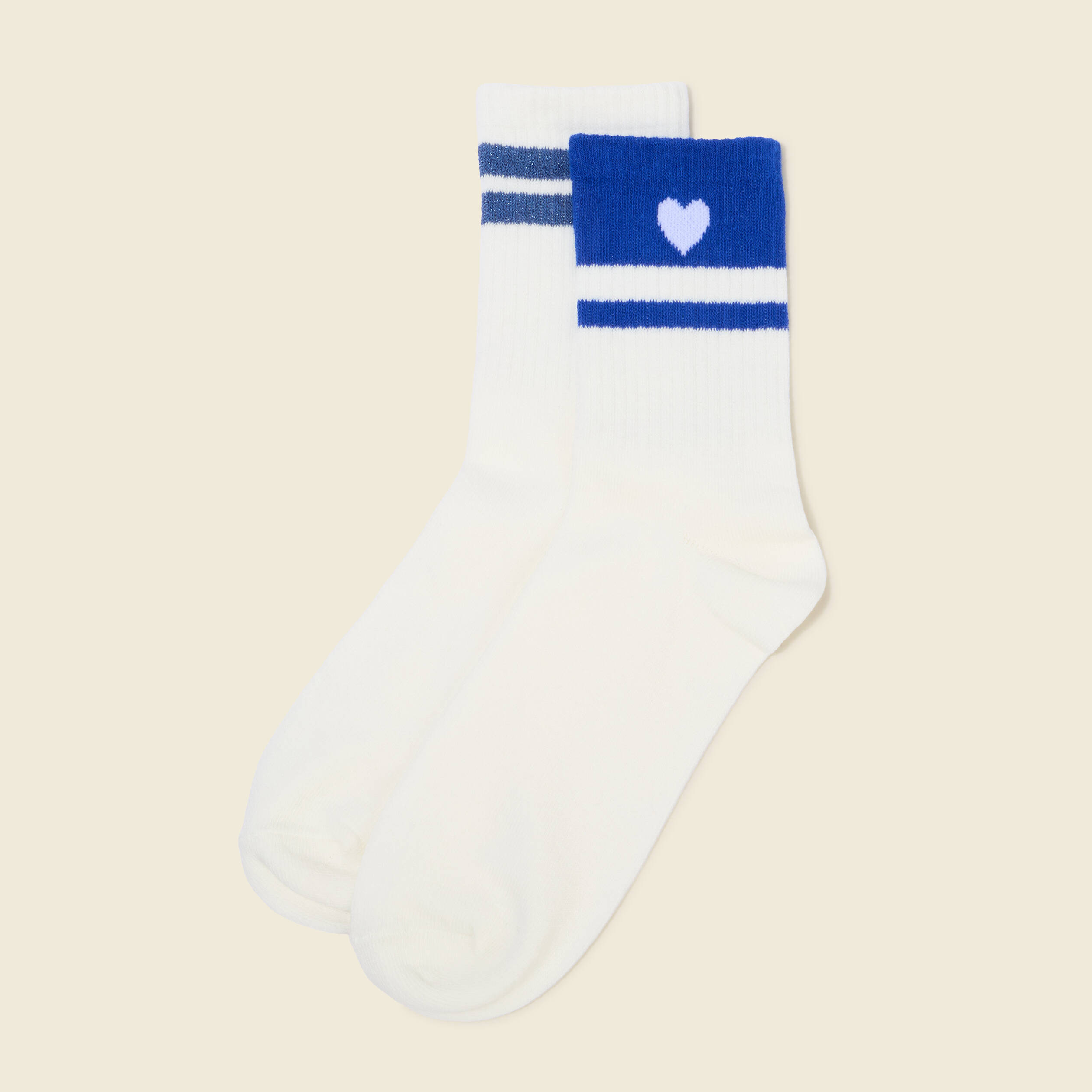 Lot de 2 paires de chaussettes bleu electrique femme