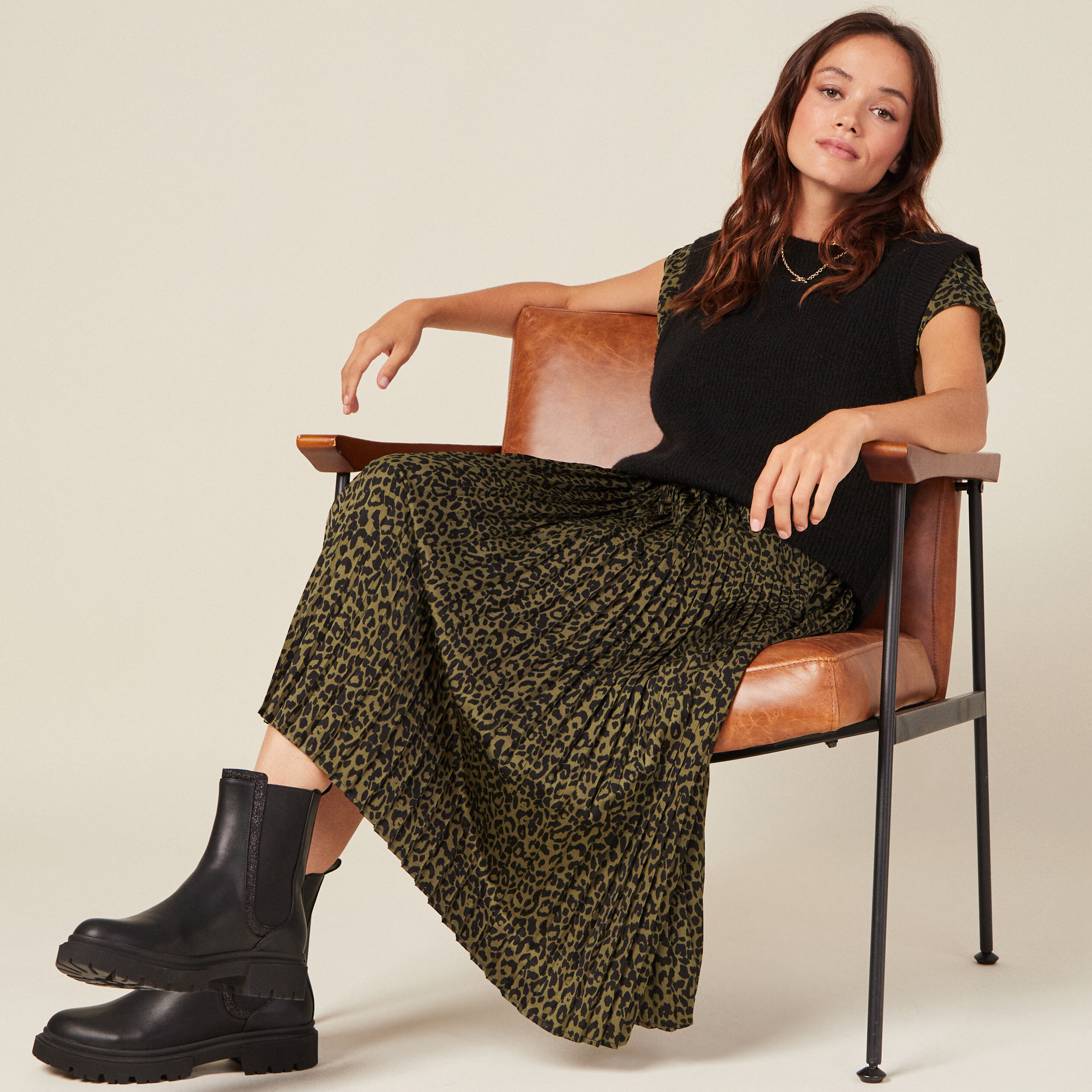 Robe midi évasée cheap
