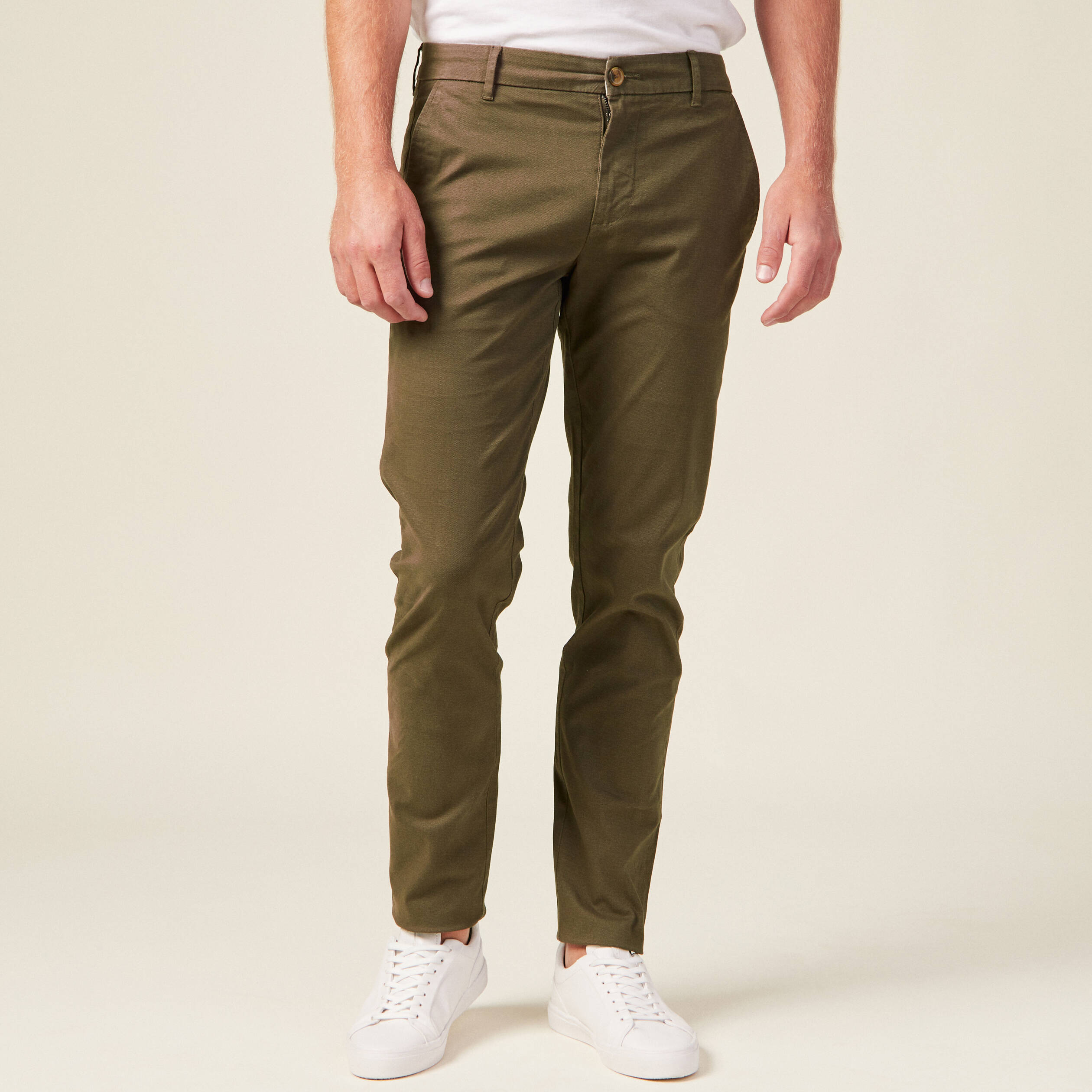 pantalon slim instinct chino taupe homme Pantalon slim Instinct chino taupe homme