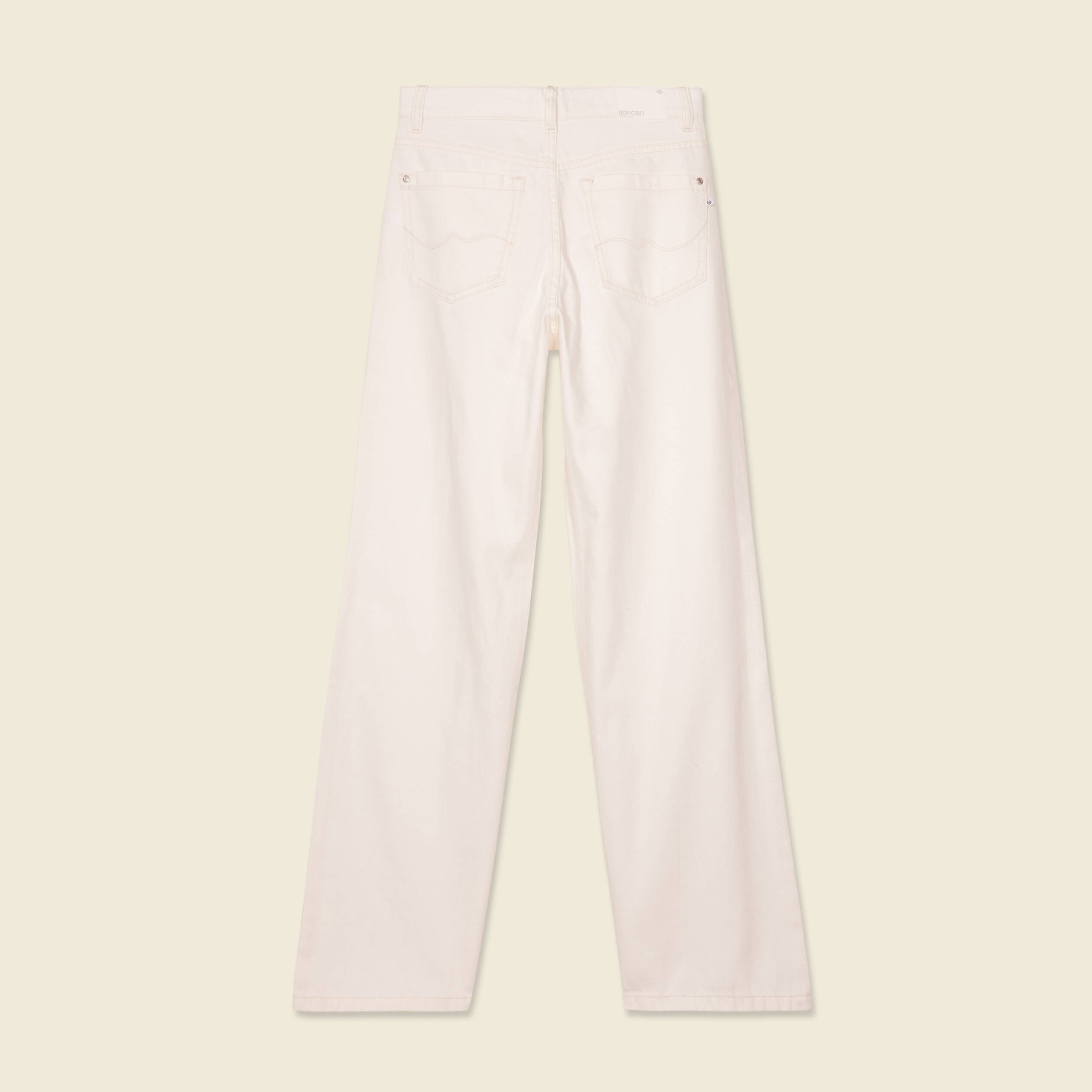 jeans large eco responsable denim blanc femme Jeans large éco-responsable denim blanc femme