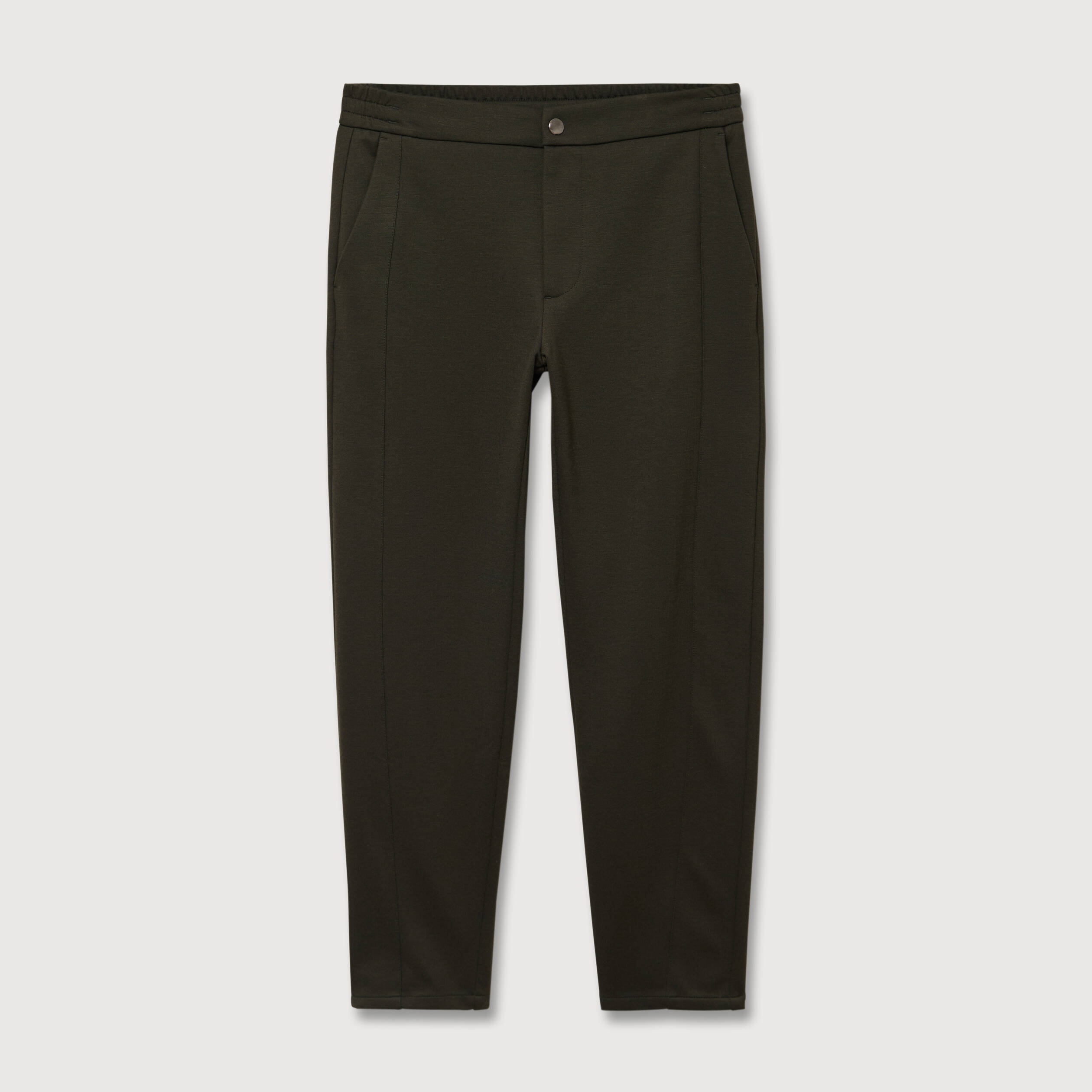 Pantalon droit longueur 32 vert kaki homme