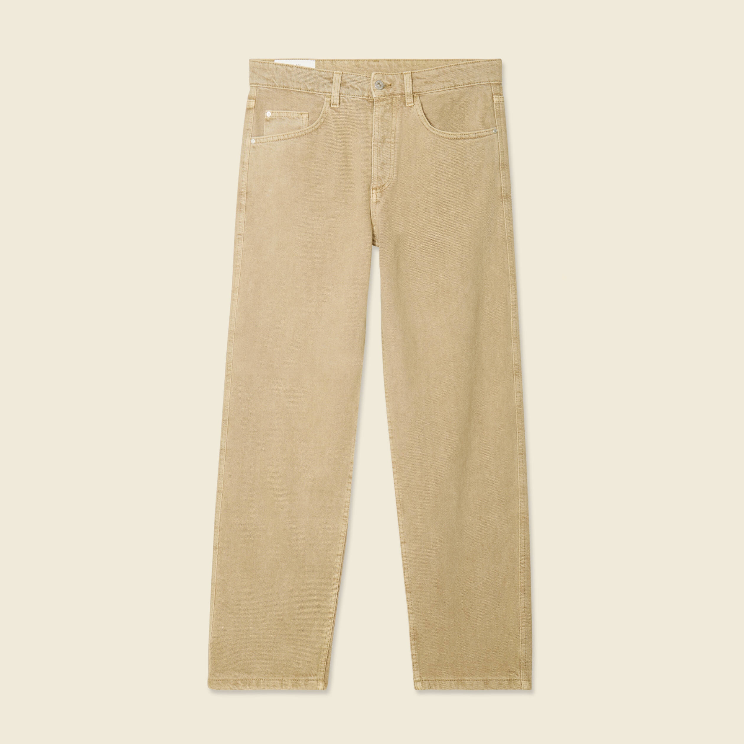 Jeans large 5 poches vert homme