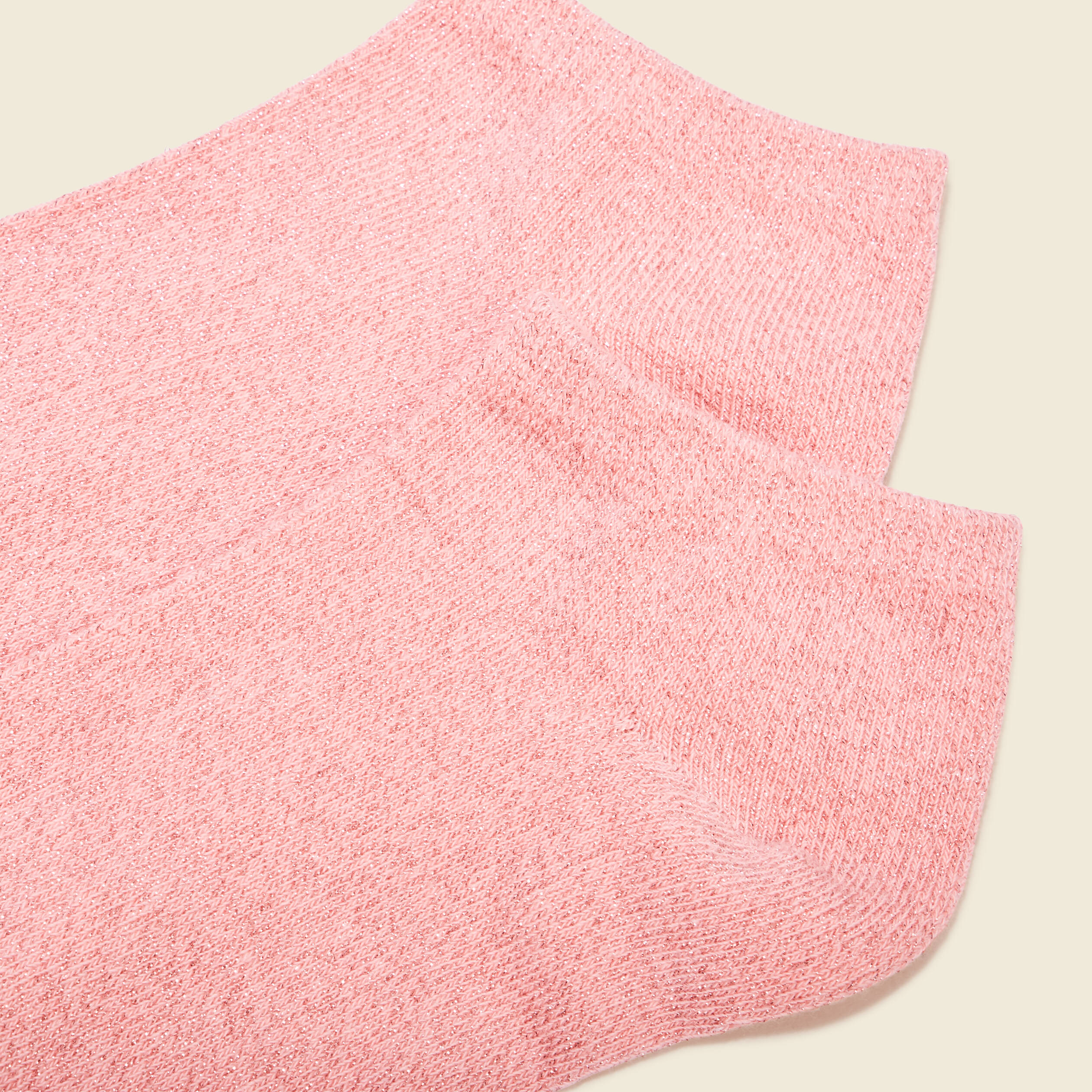 chaussettes fils metallises rose corail femme Chaussettes fils métallisés rose corail femme