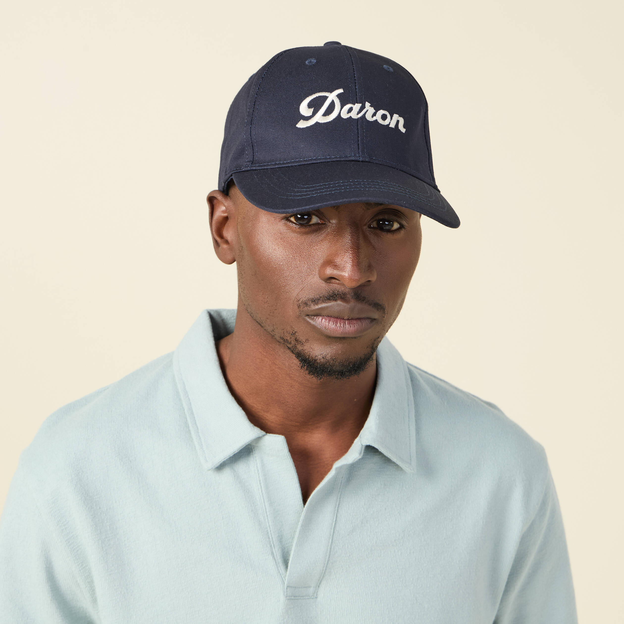 Casquette brodée bleu marine homme