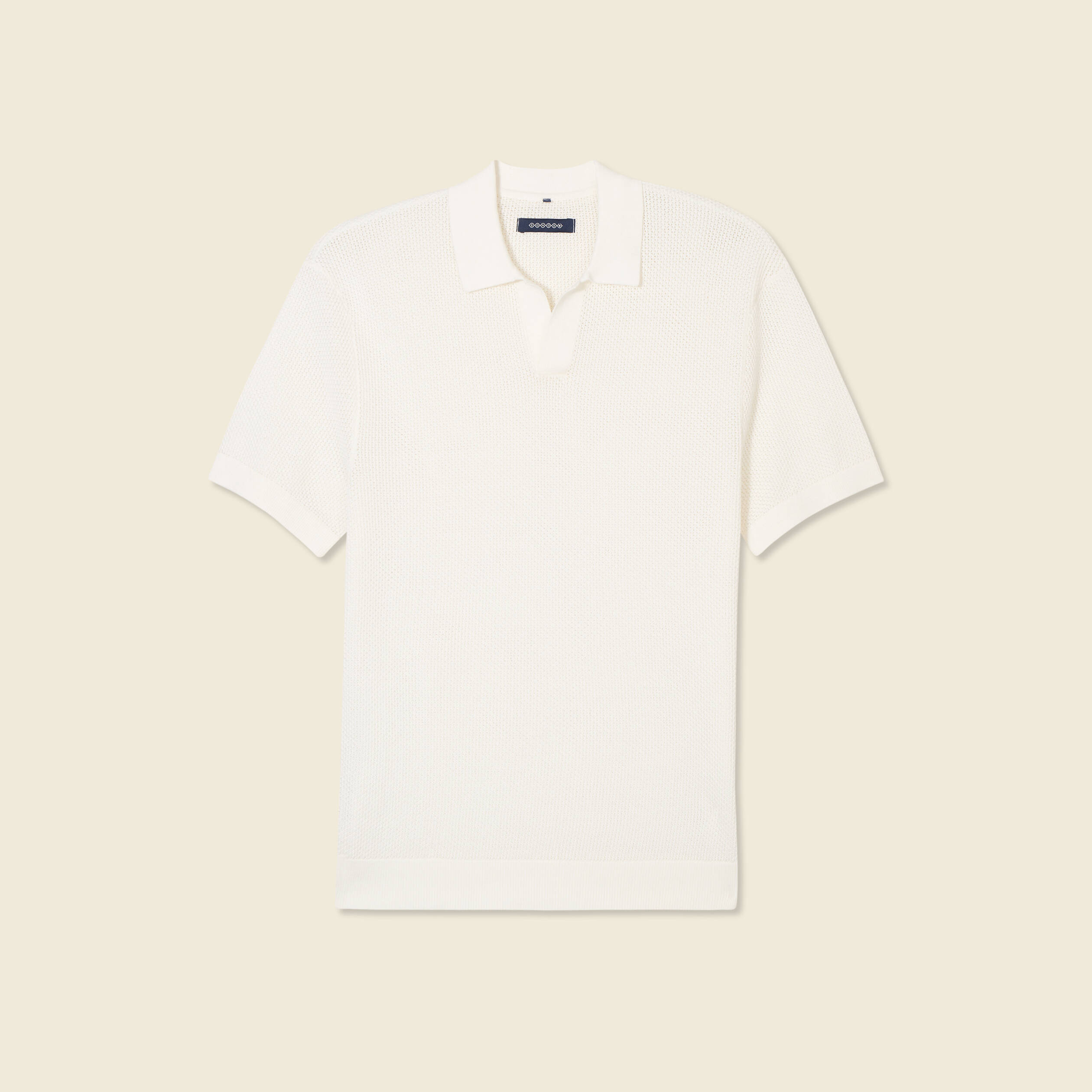 Polo manches courtes ecru homme
