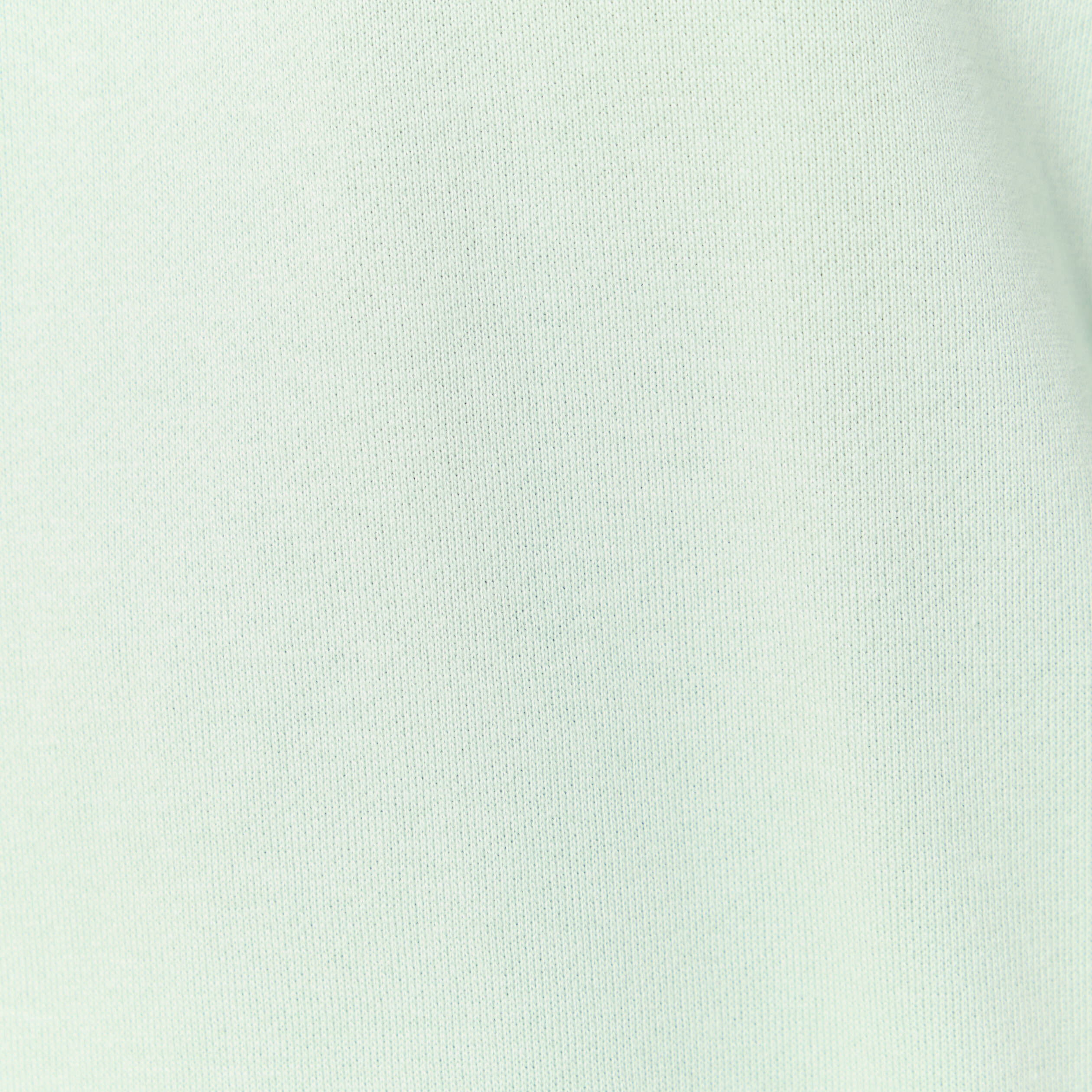 Sweat droit court col rond en coton vert pastel femme