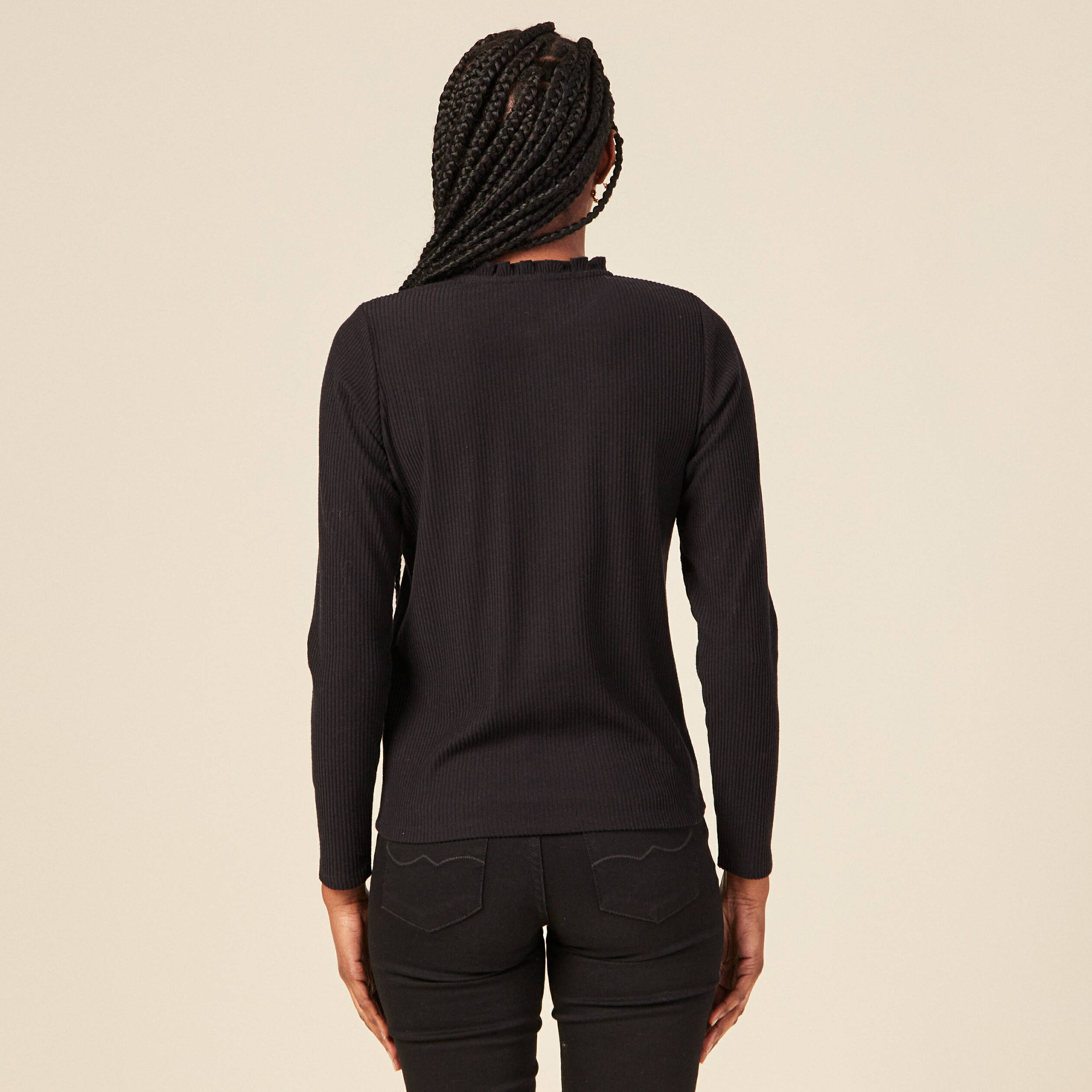 T-shirt manches longues noir femme