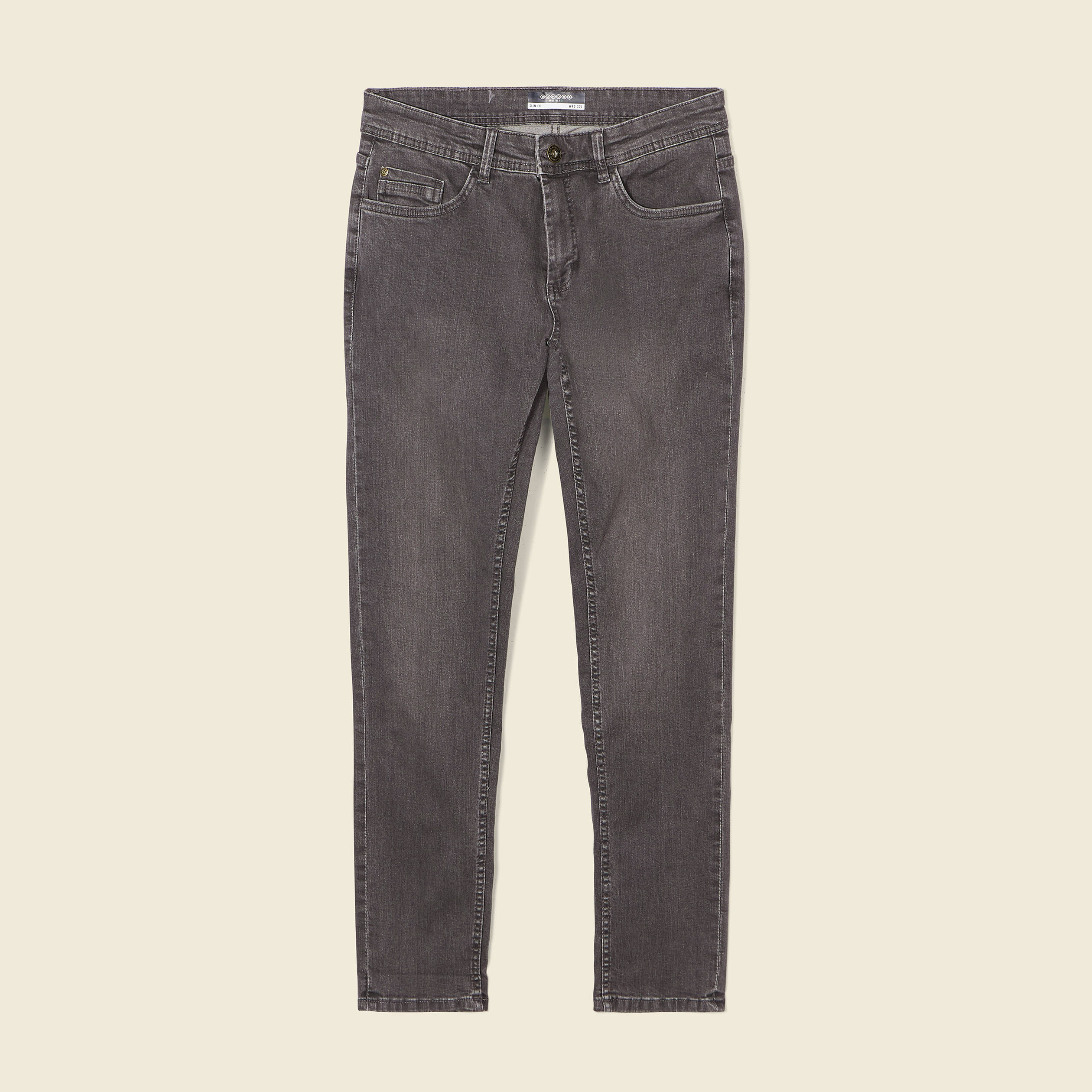 jeans slim eco responsable denim gris homme Jeans slim éco-responsable denim gris homme
