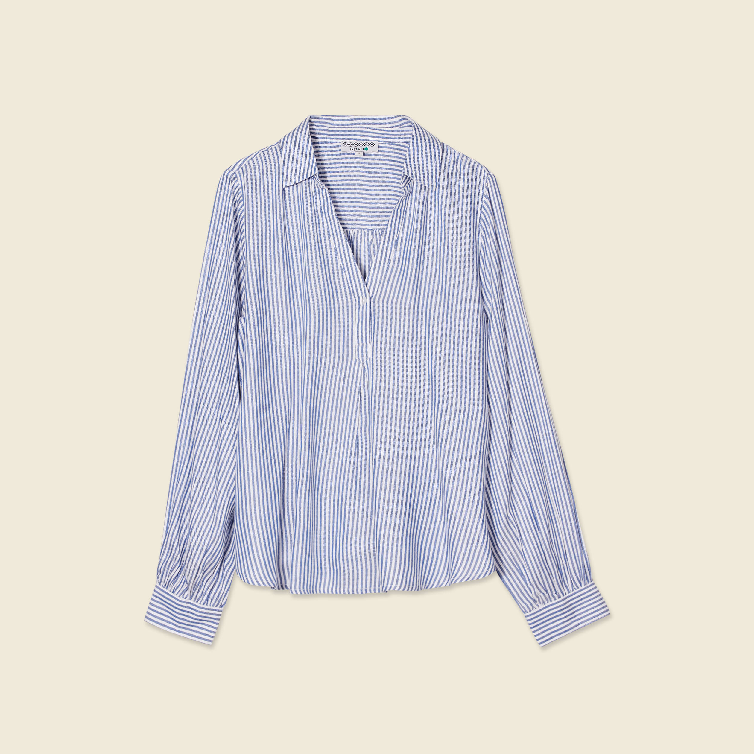 Blouse manches longues ecru femme