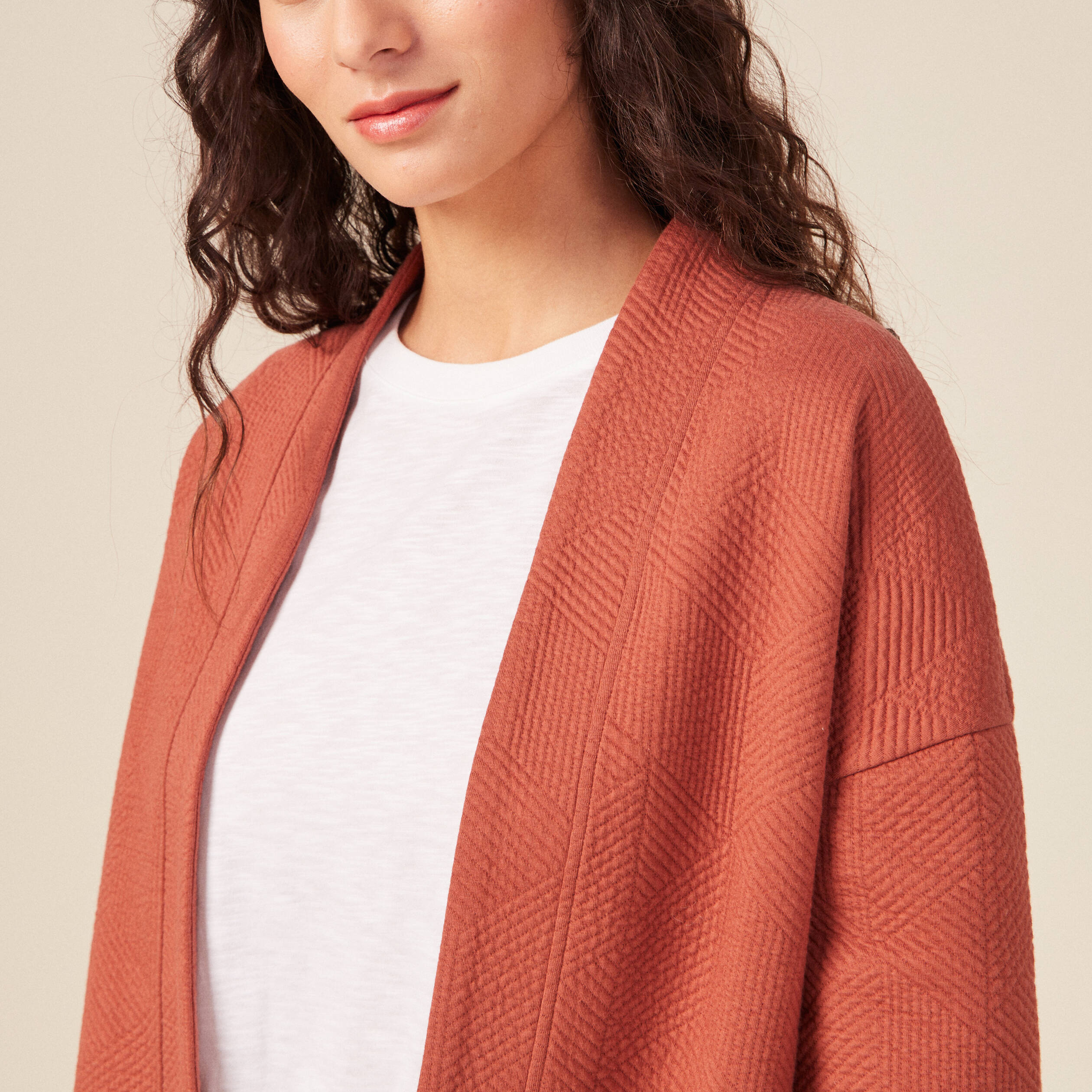 gilet manches longues orange femme Gilet manches longues orange femme