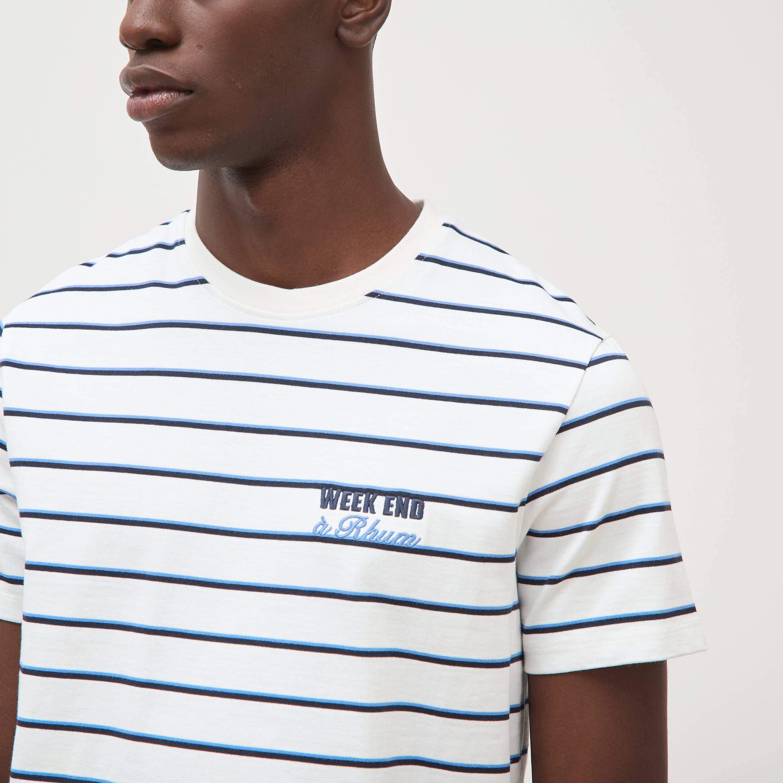 T-shirt en coton ecru homme