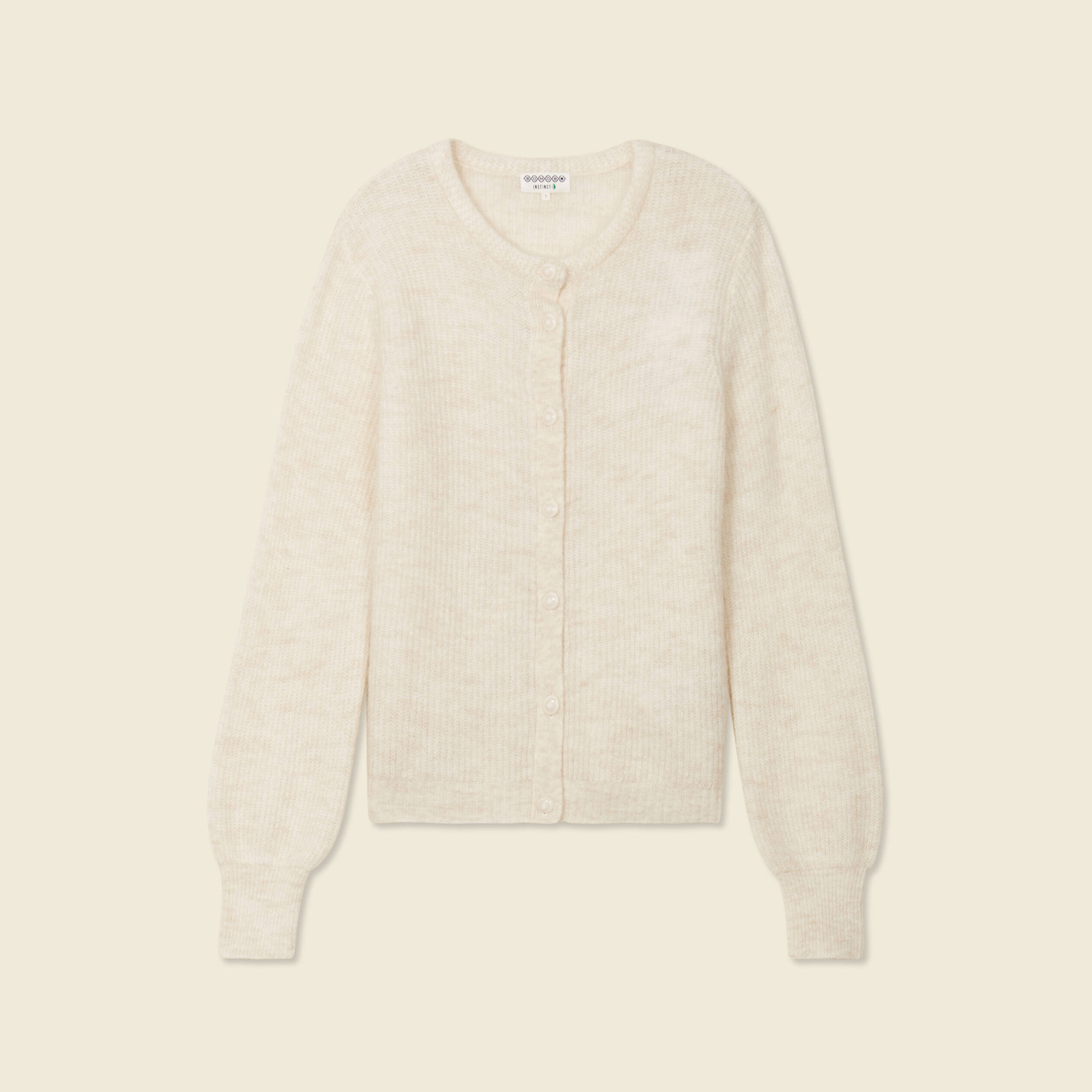gilet manches longues creme femme Gilet manches longues creme femme