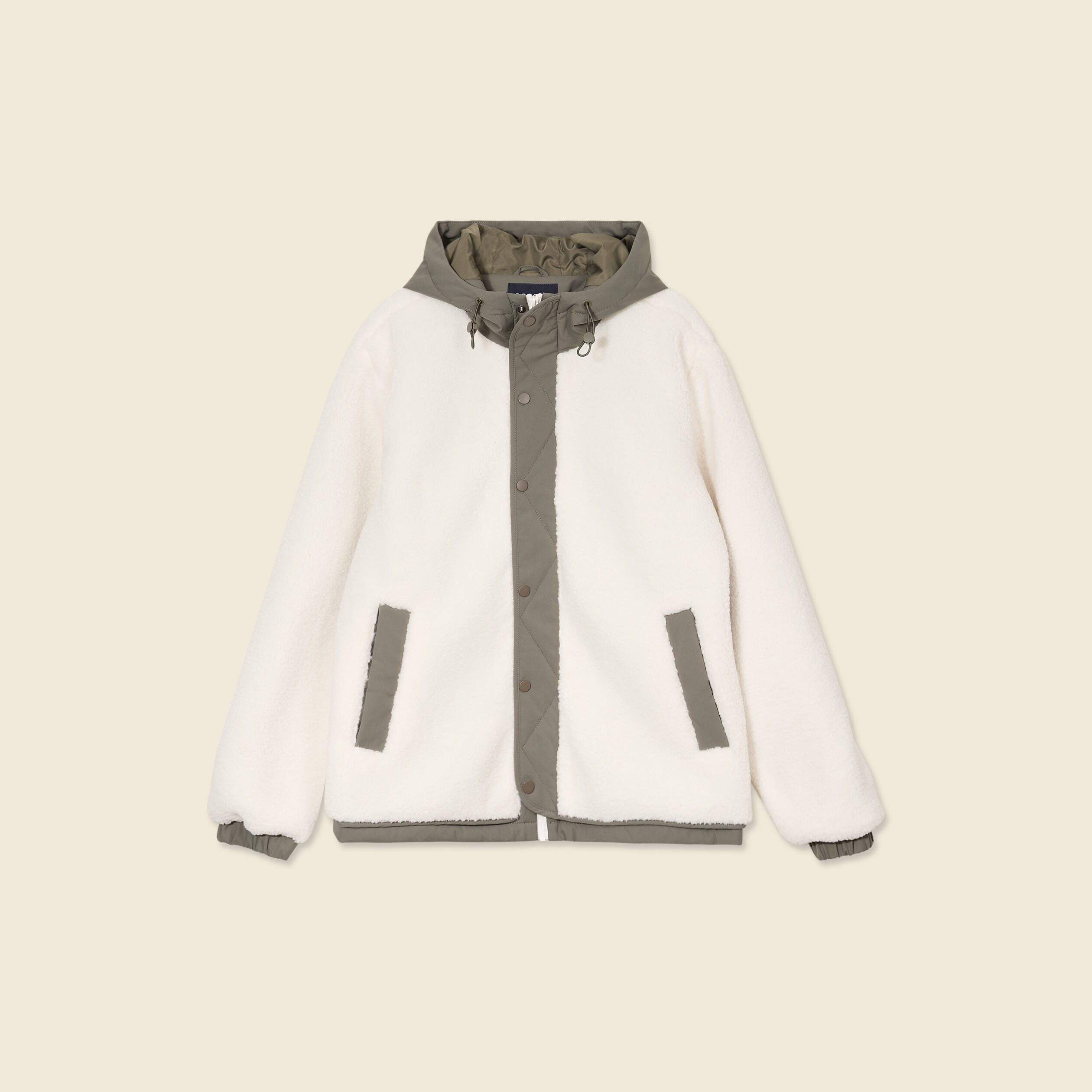 blouson a capuche ecru homme Blouson à capuche ecru homme