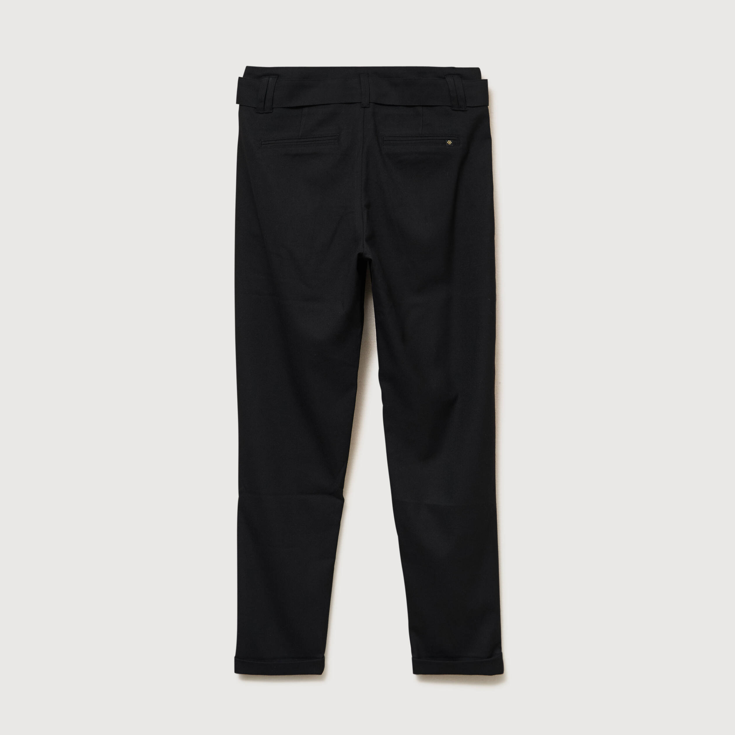 Pantalon paperbag noir femme
