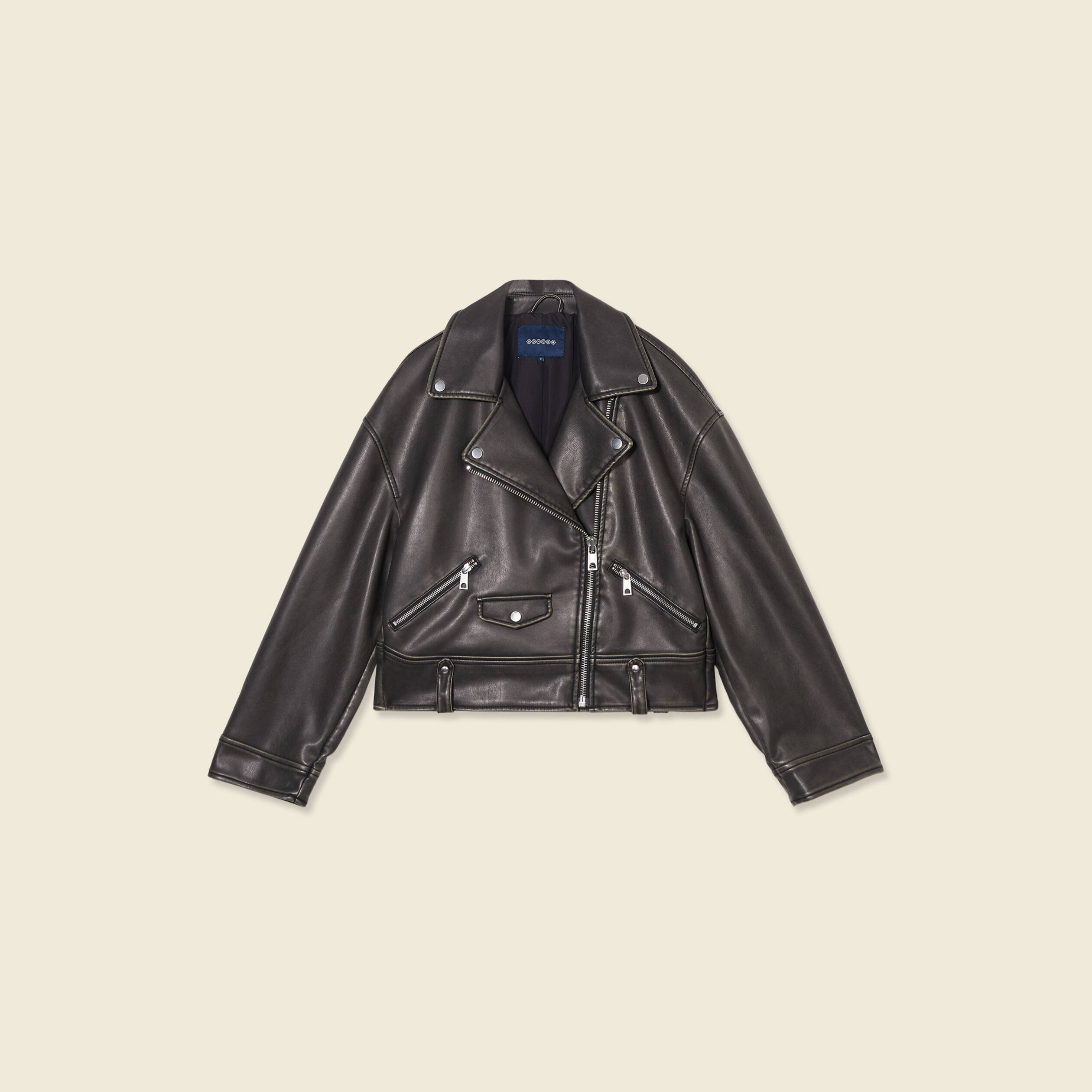 blouson simili cuir marron femme Blouson simili cuir marron femme