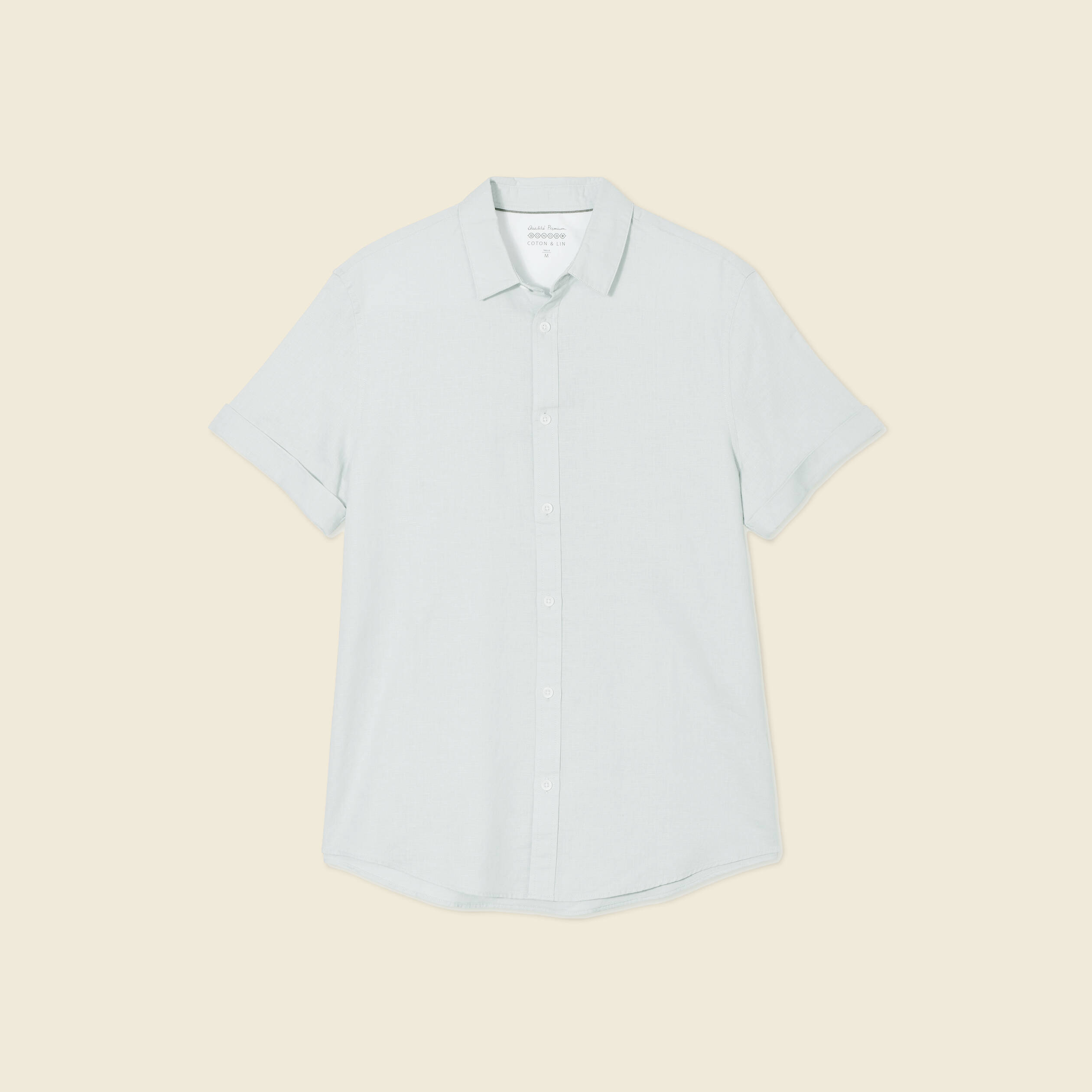 chemise manches courtes vert olive homme Chemise manches courtes vert olive homme