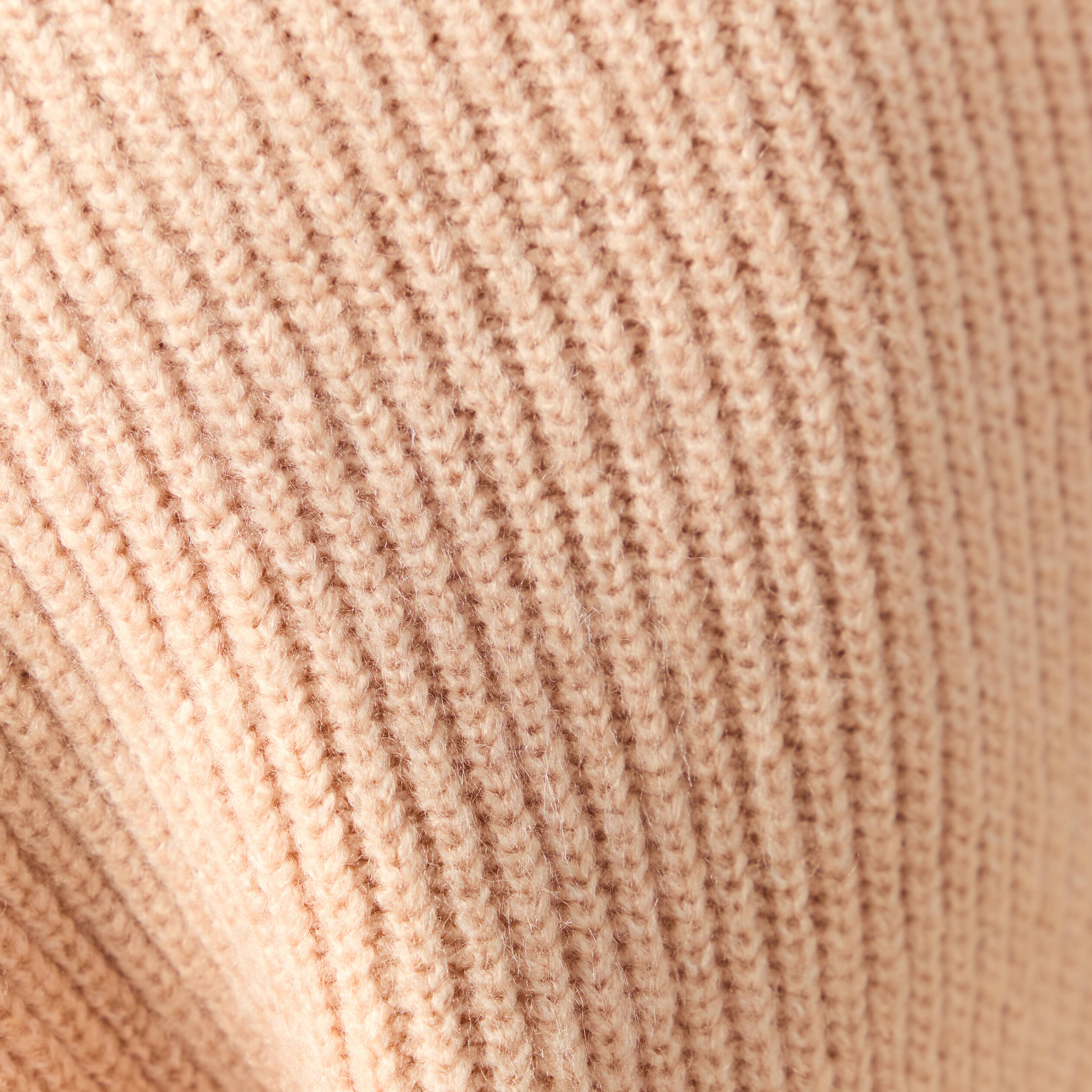 Gilet manches longues col v rose champagne femme