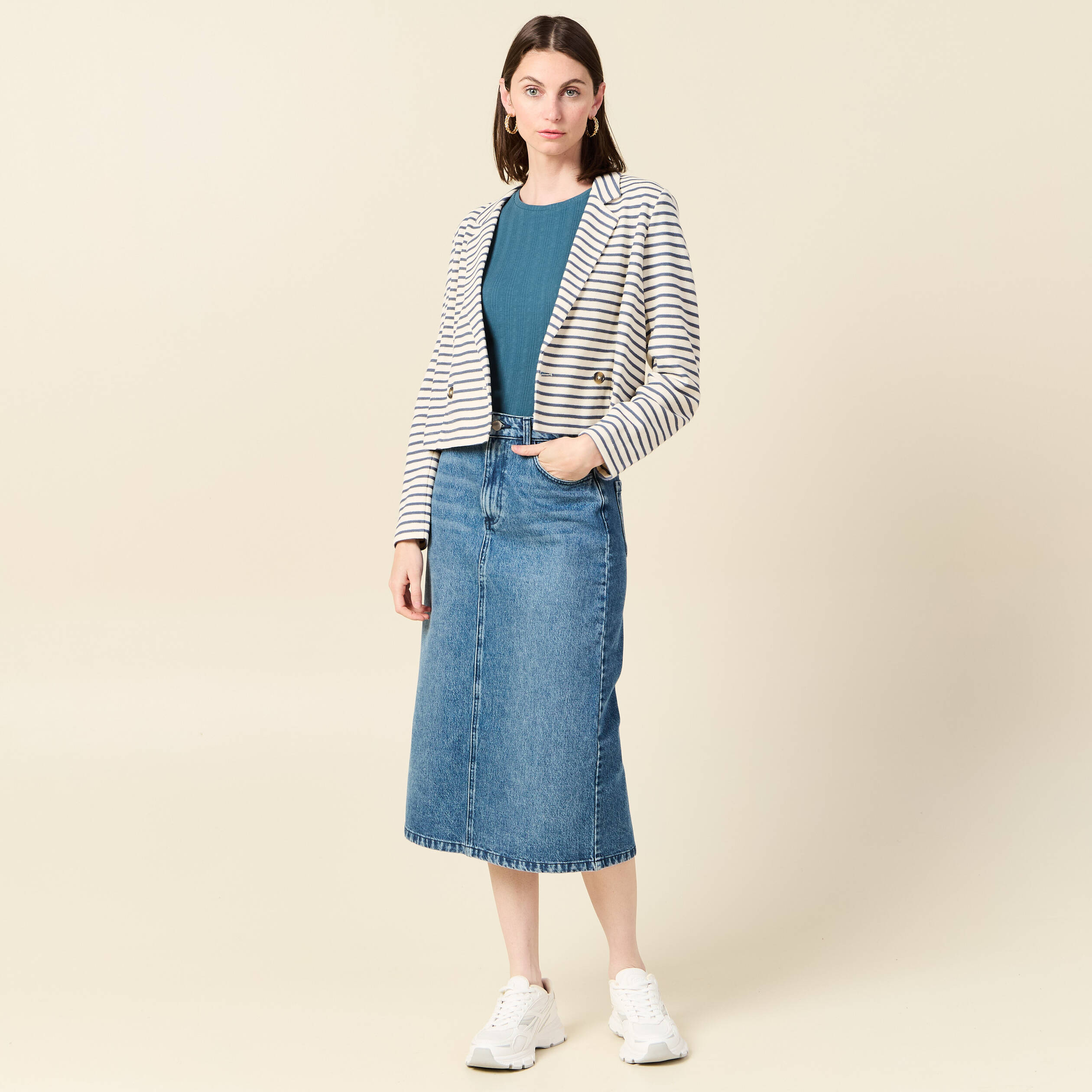 t shirt manches courtes bleu gris femme T-shirt manches courtes bleu gris femme