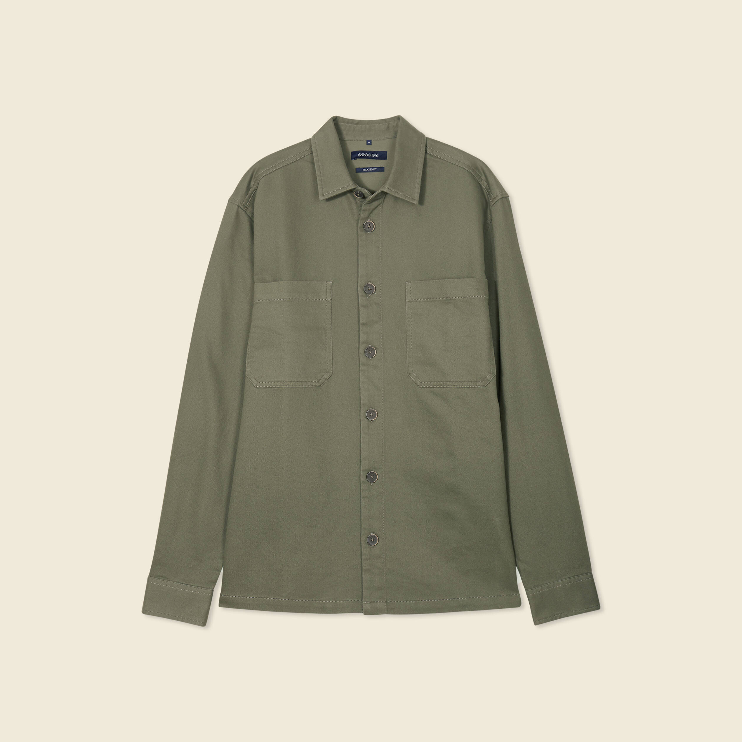 surchemise manches longues vert kaki homme Surchemise manches longues vert kaki homme