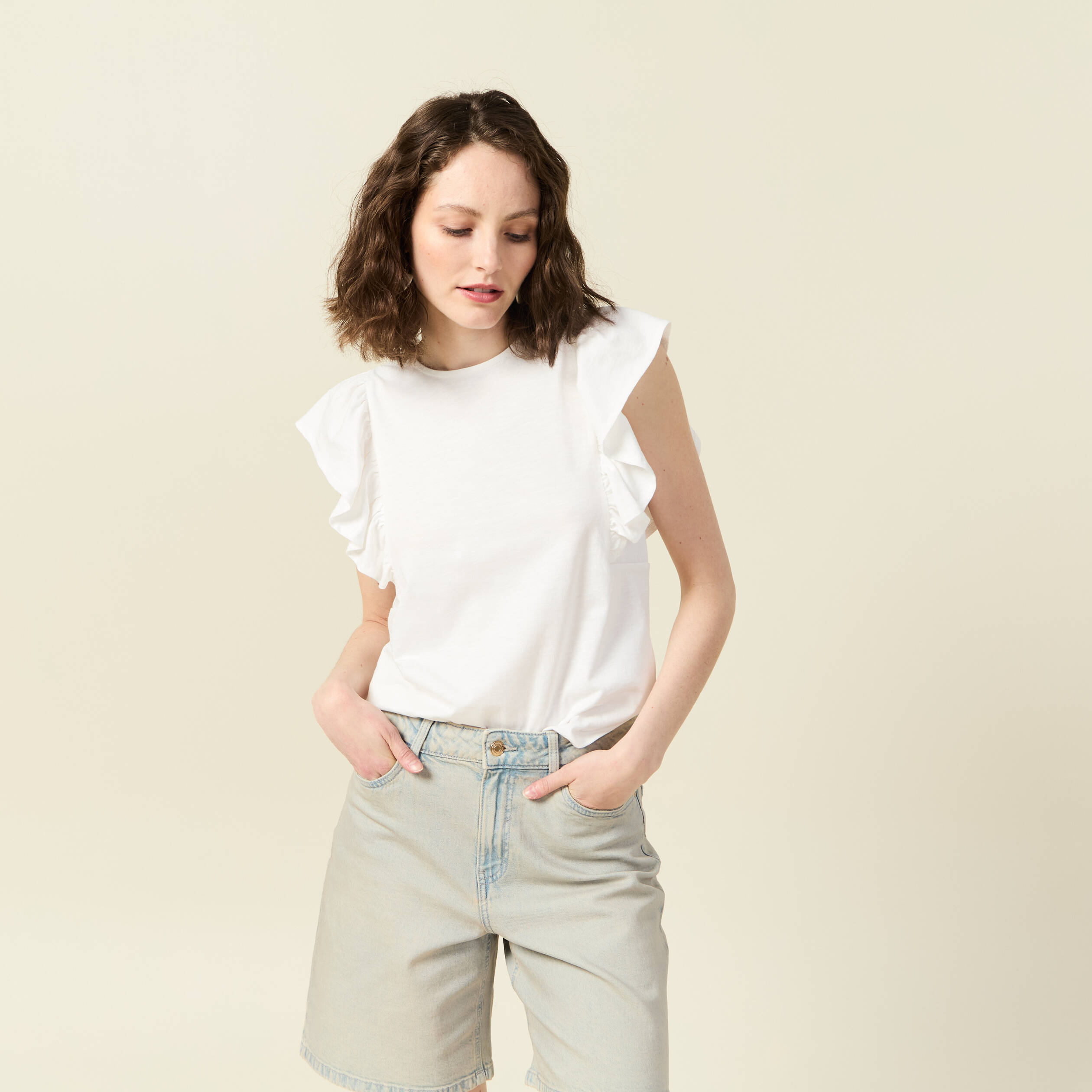 debardeur sans manches blanc femme Débardeur sans manches blanc femme