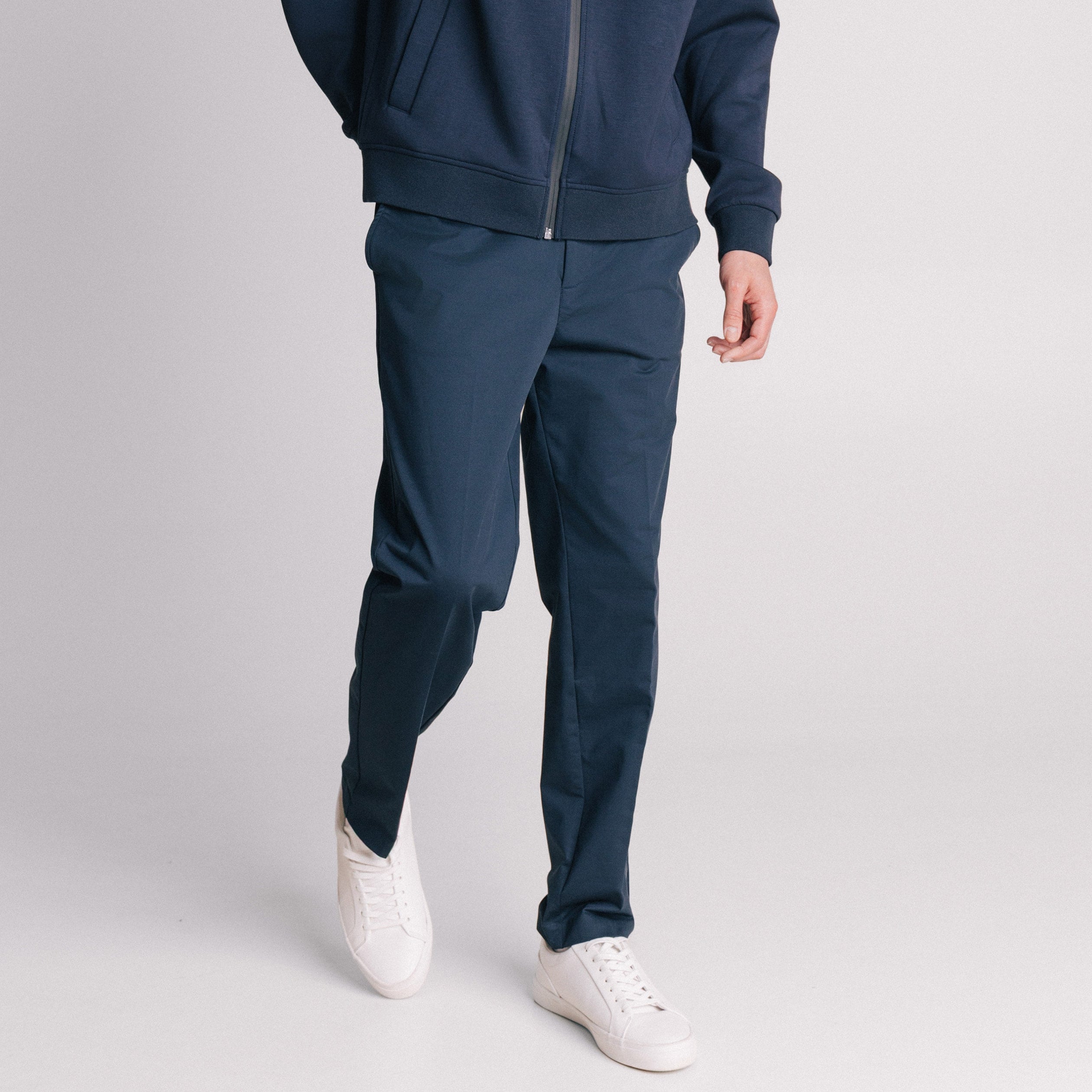 Pantalon chino stretch bleu marine homme