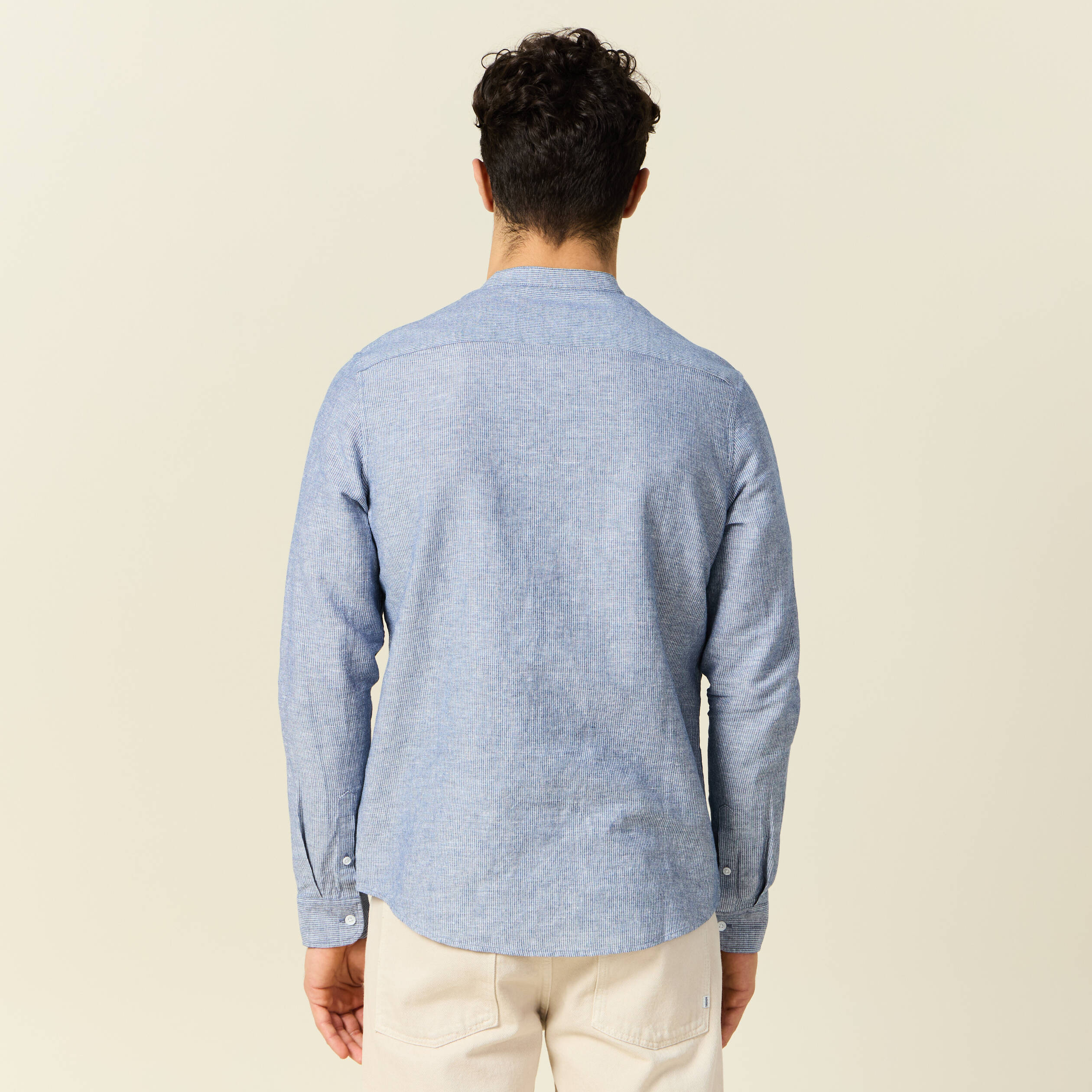 chemise manches longues bleu gris homme Chemise manches longues bleu gris homme