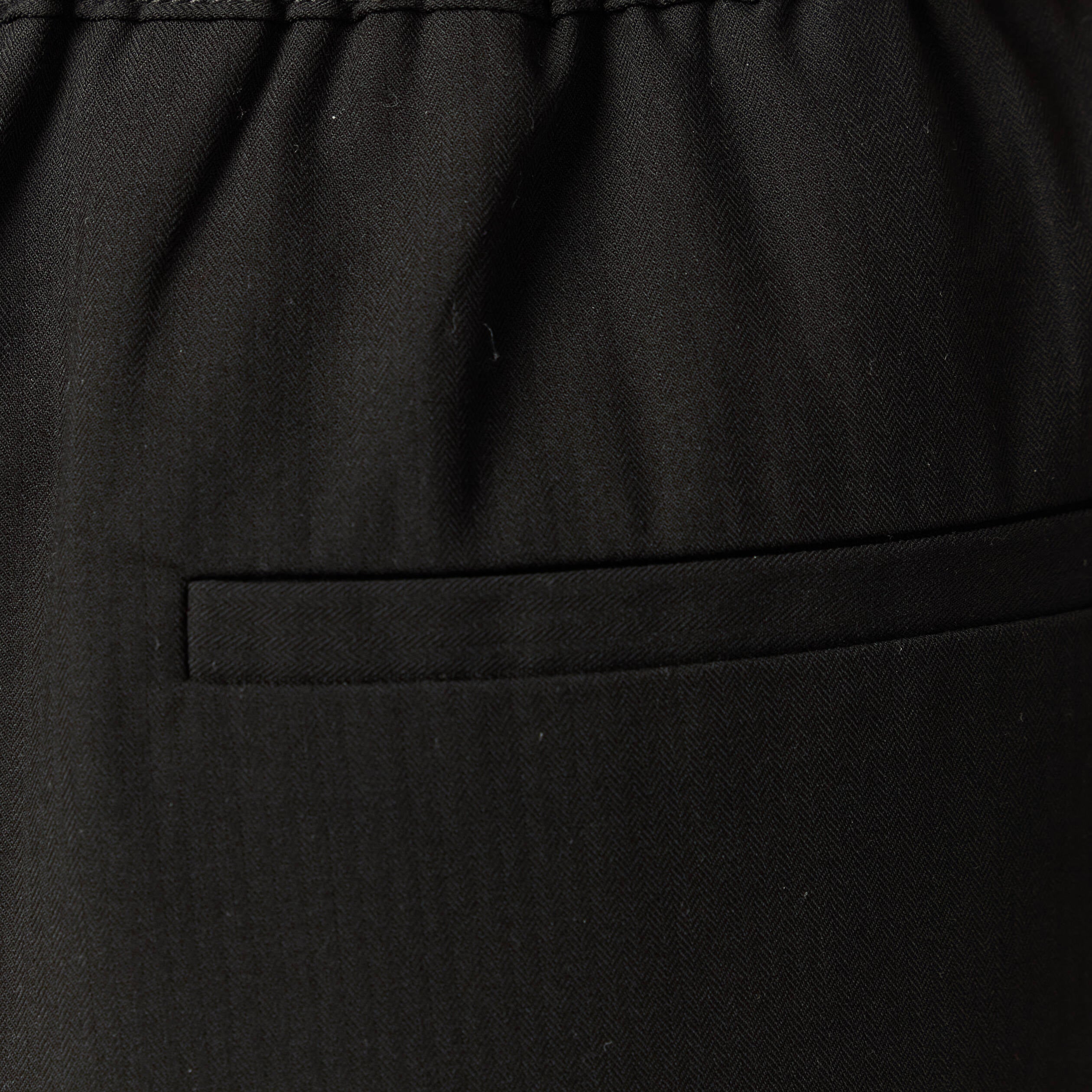 Pantalon taille haute fluide noir femme