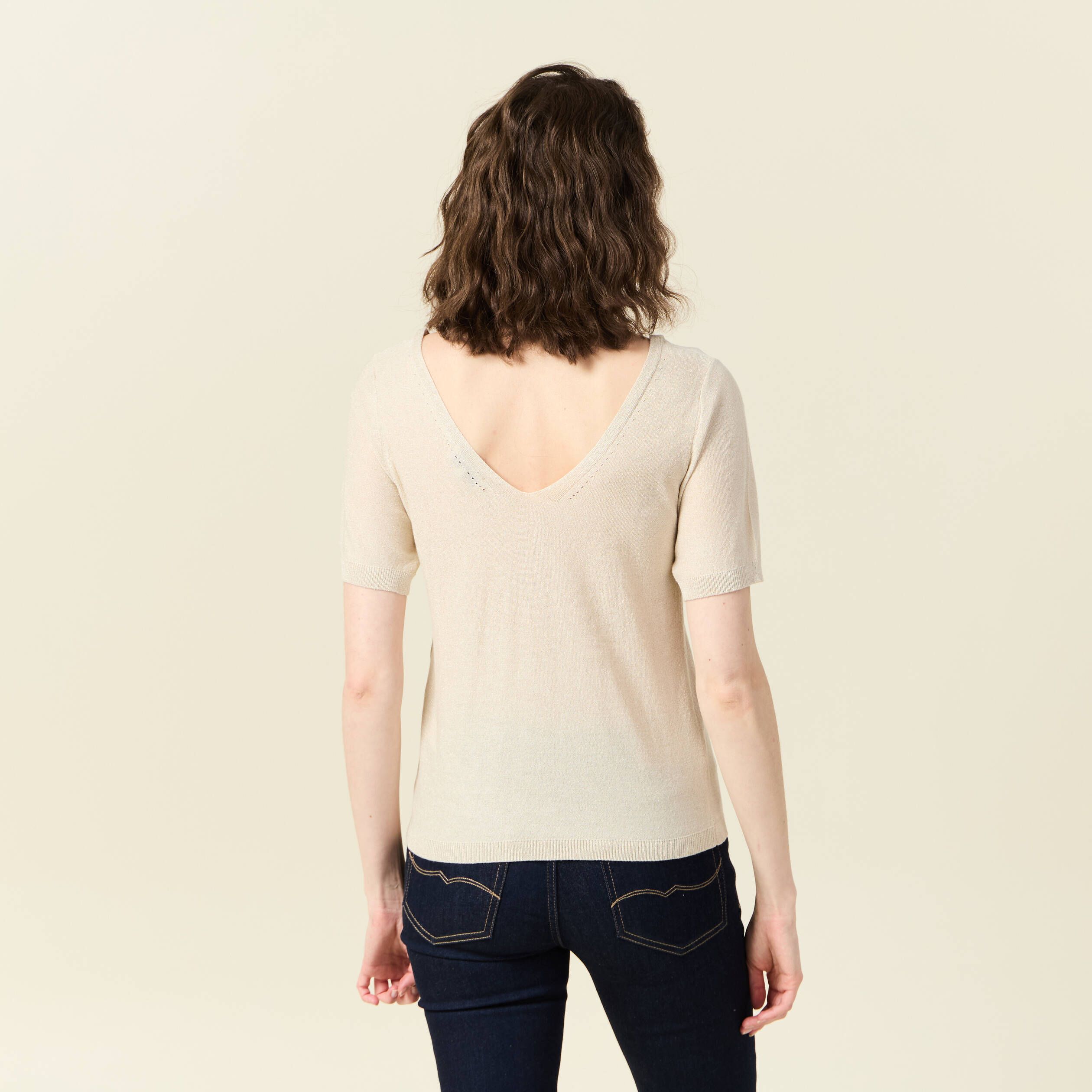 pull manches courtes ecru femme Pull manches courtes ecru femme