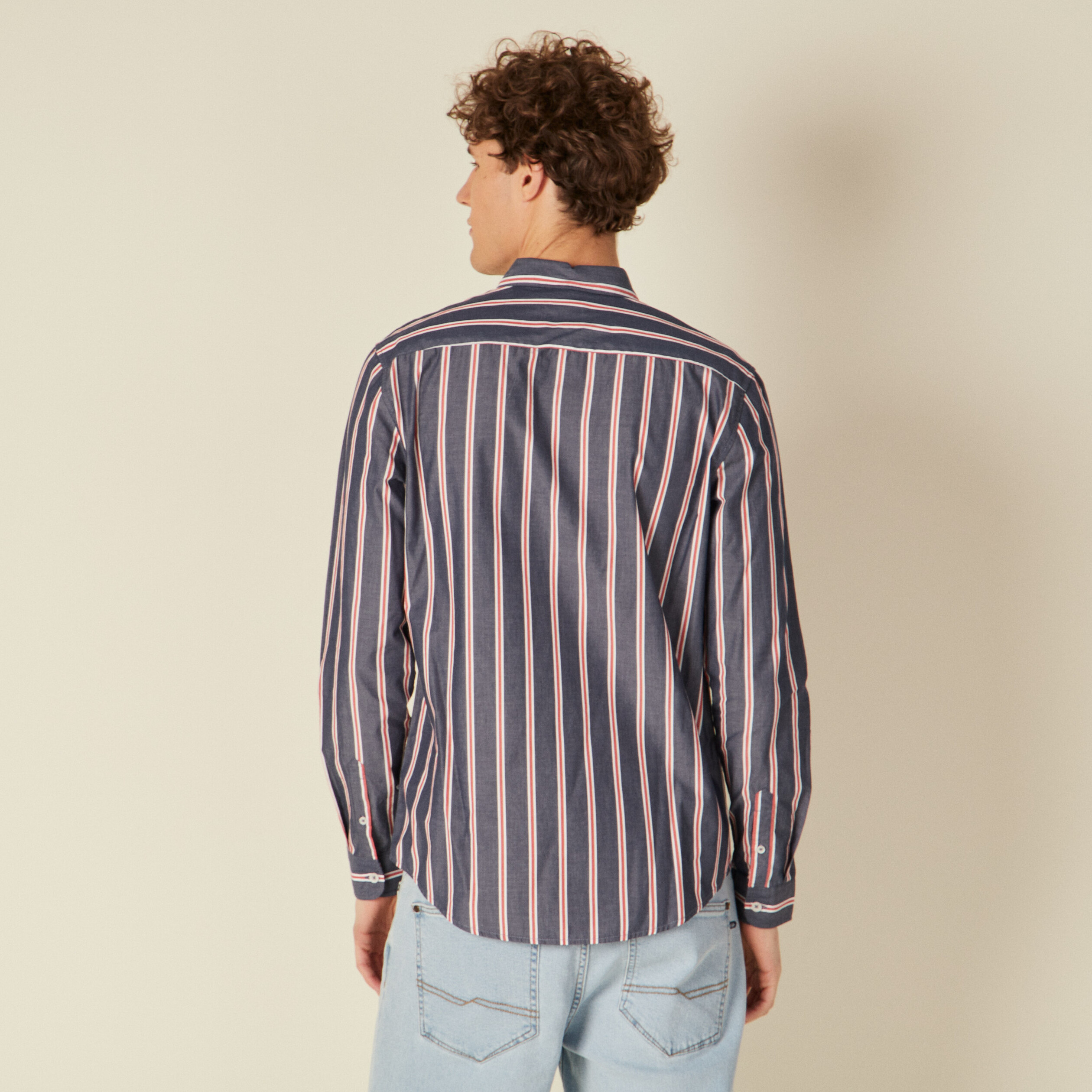 chemise eco responsable bleu marine homme Chemise éco-responsable bleu marine homme