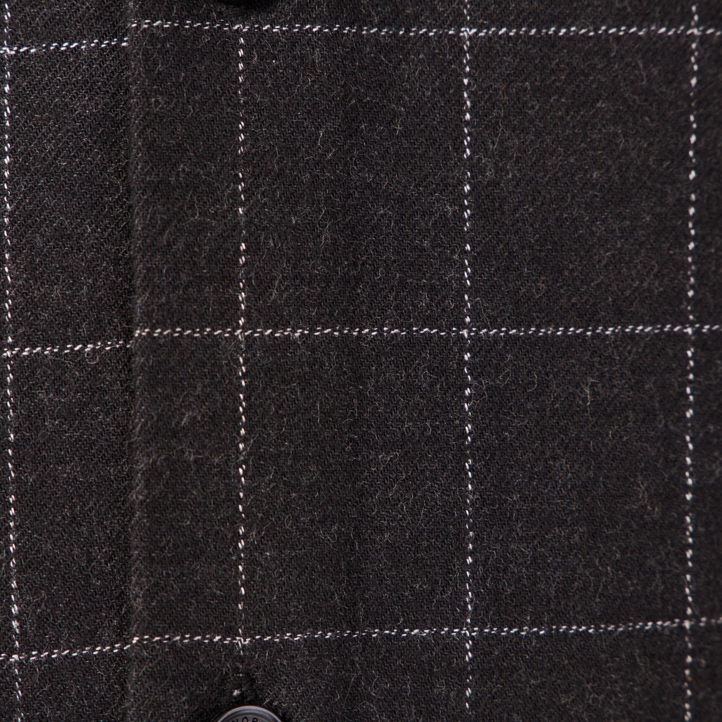 Chemise manches longues gris fonc&eacute; homme