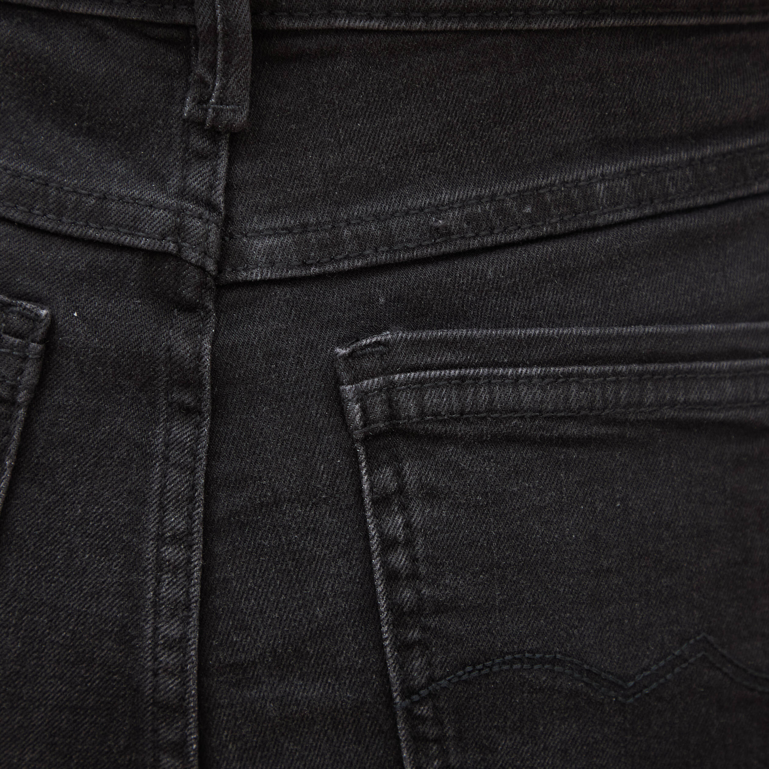 Jeans slim taille haute denim noir femme