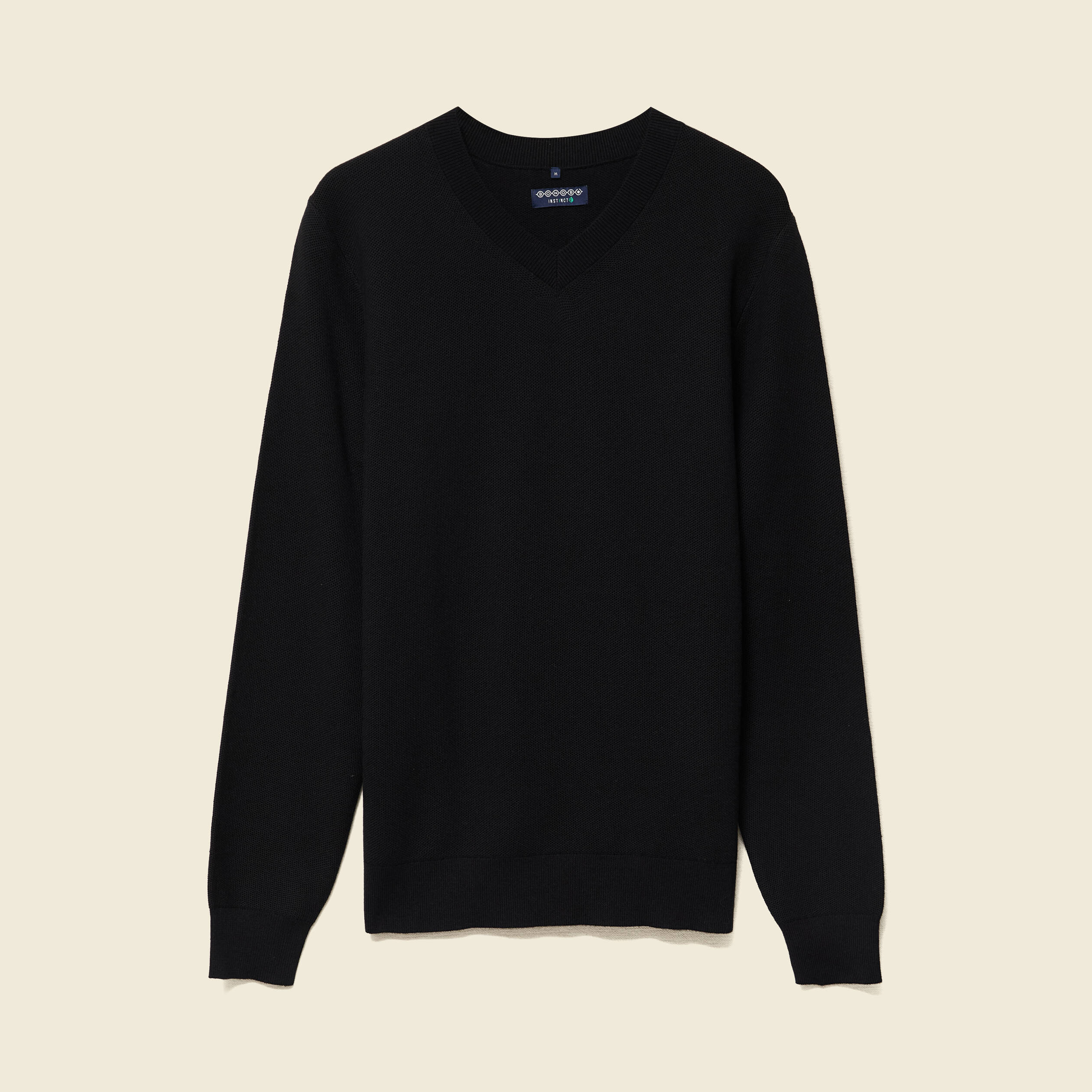 Pull col V noir homme