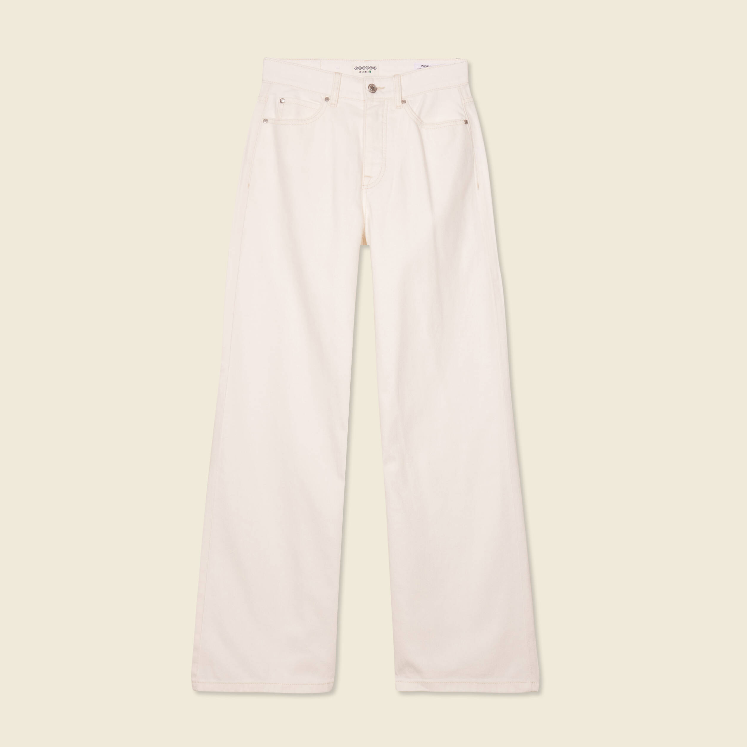 jeans large eco responsable denim blanc femme Jeans large éco-responsable denim blanc femme