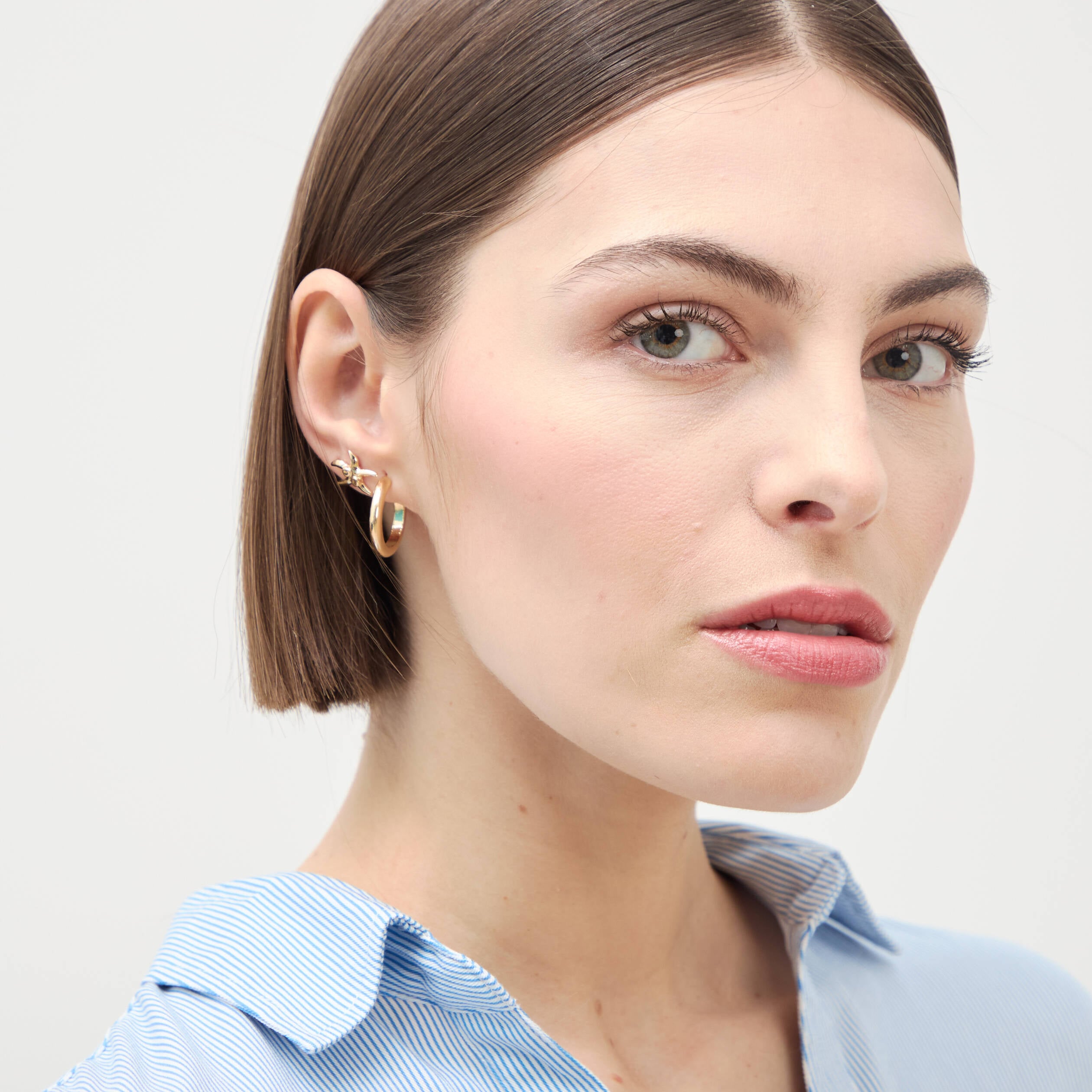 Lot de 3 paires boucles d'oreilles couleur or femme