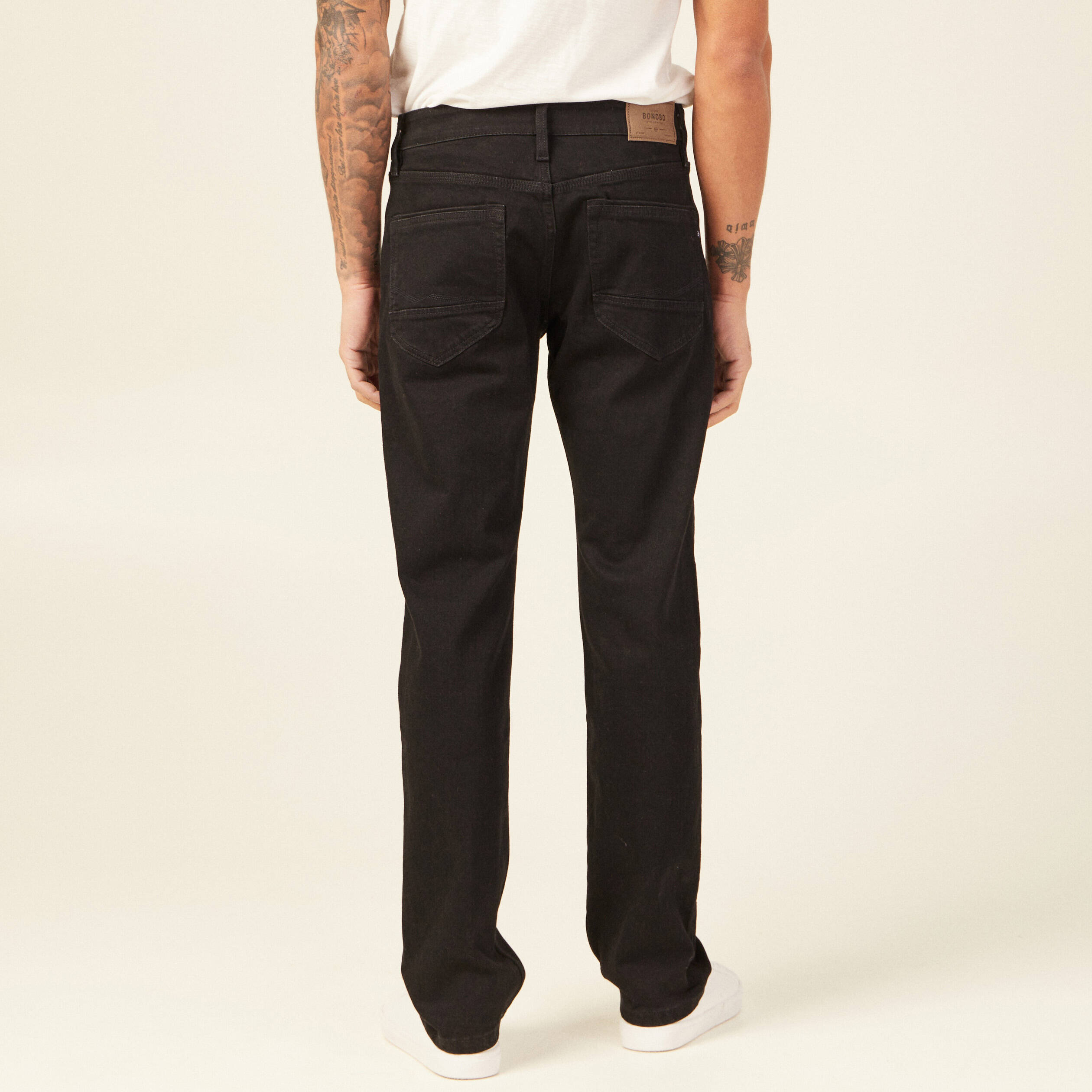 Jeans regular longueur 34 denim noir homme