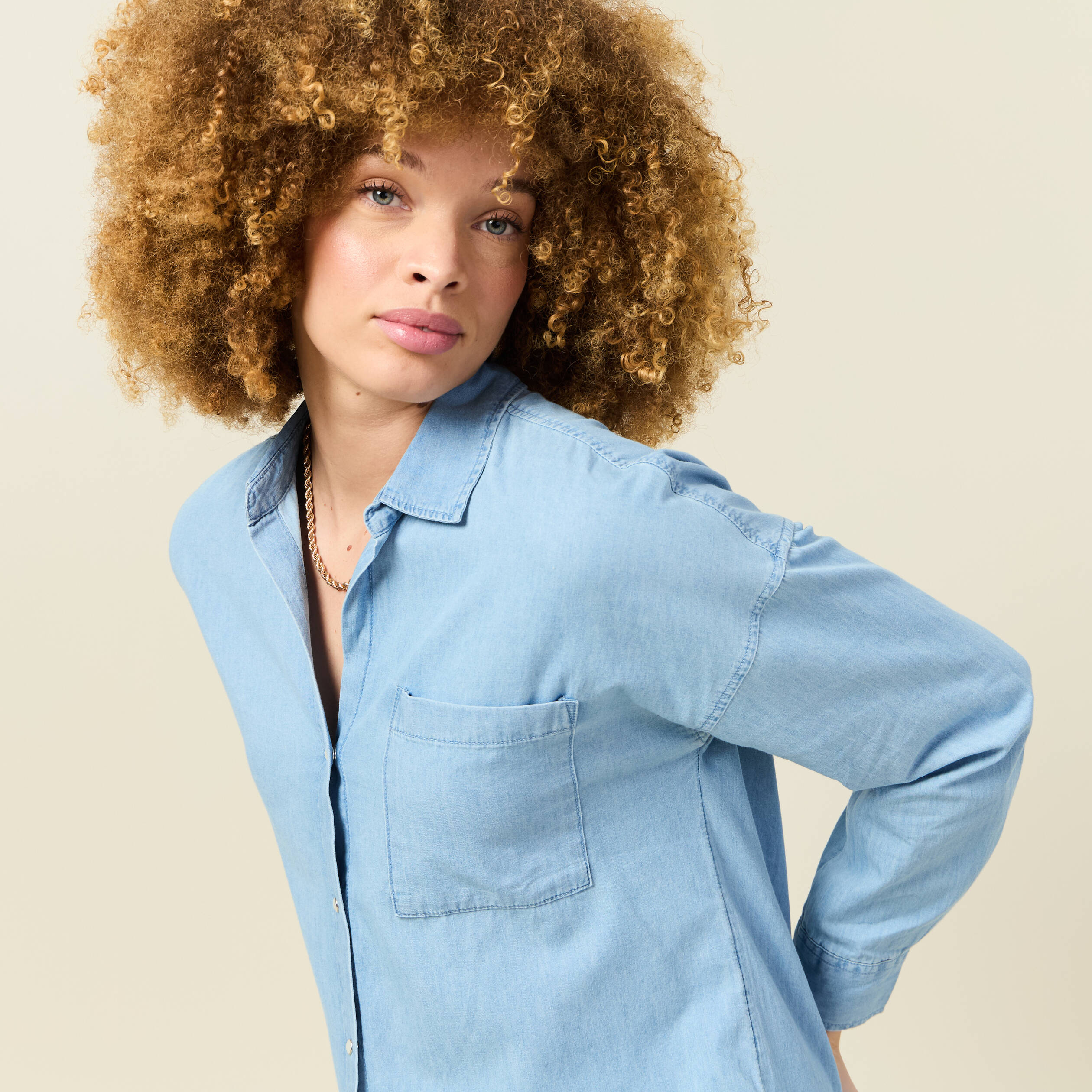 chemise en jean denim bleach femme Chemise en jean denim bleach femme