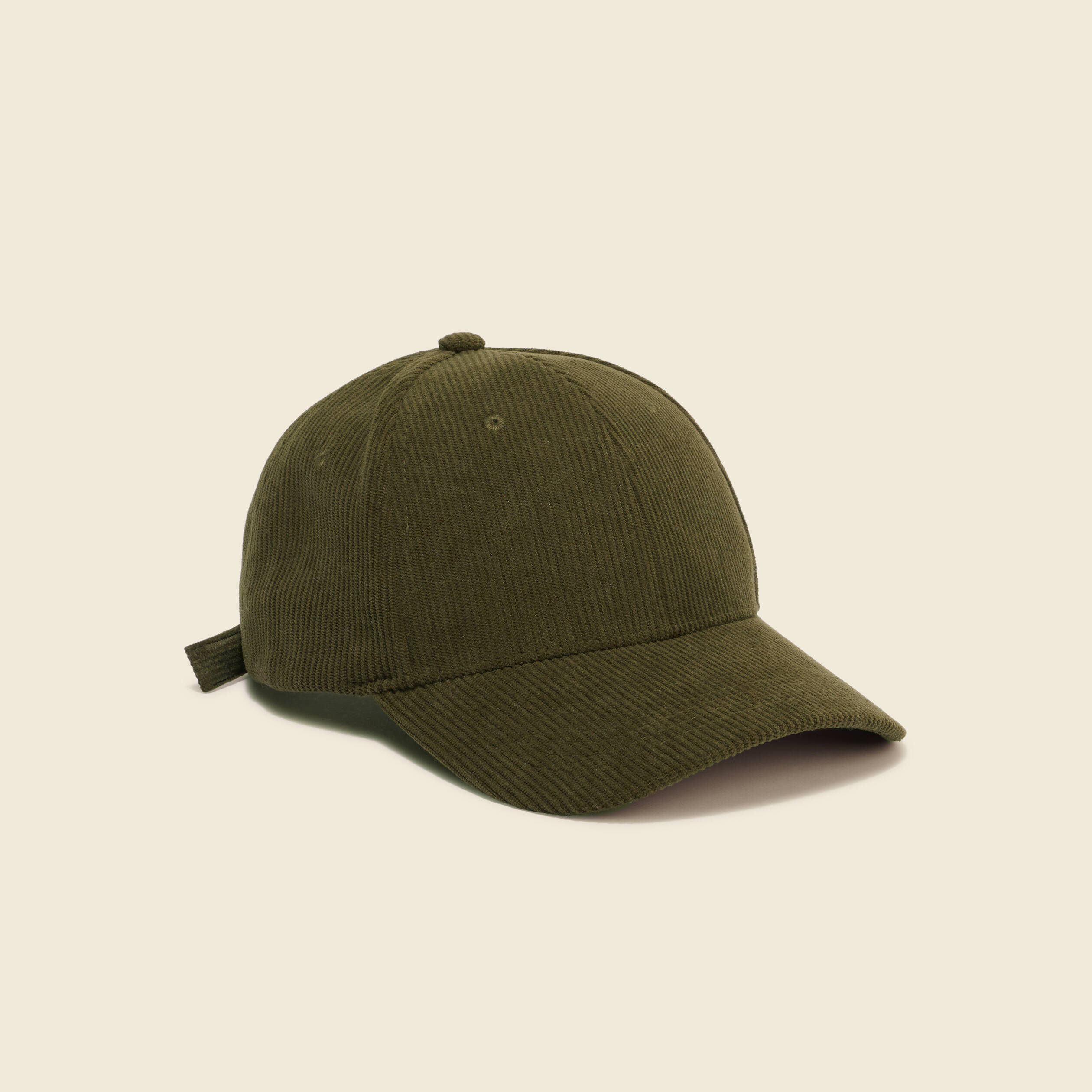 Casquette velours côtelé beige homme