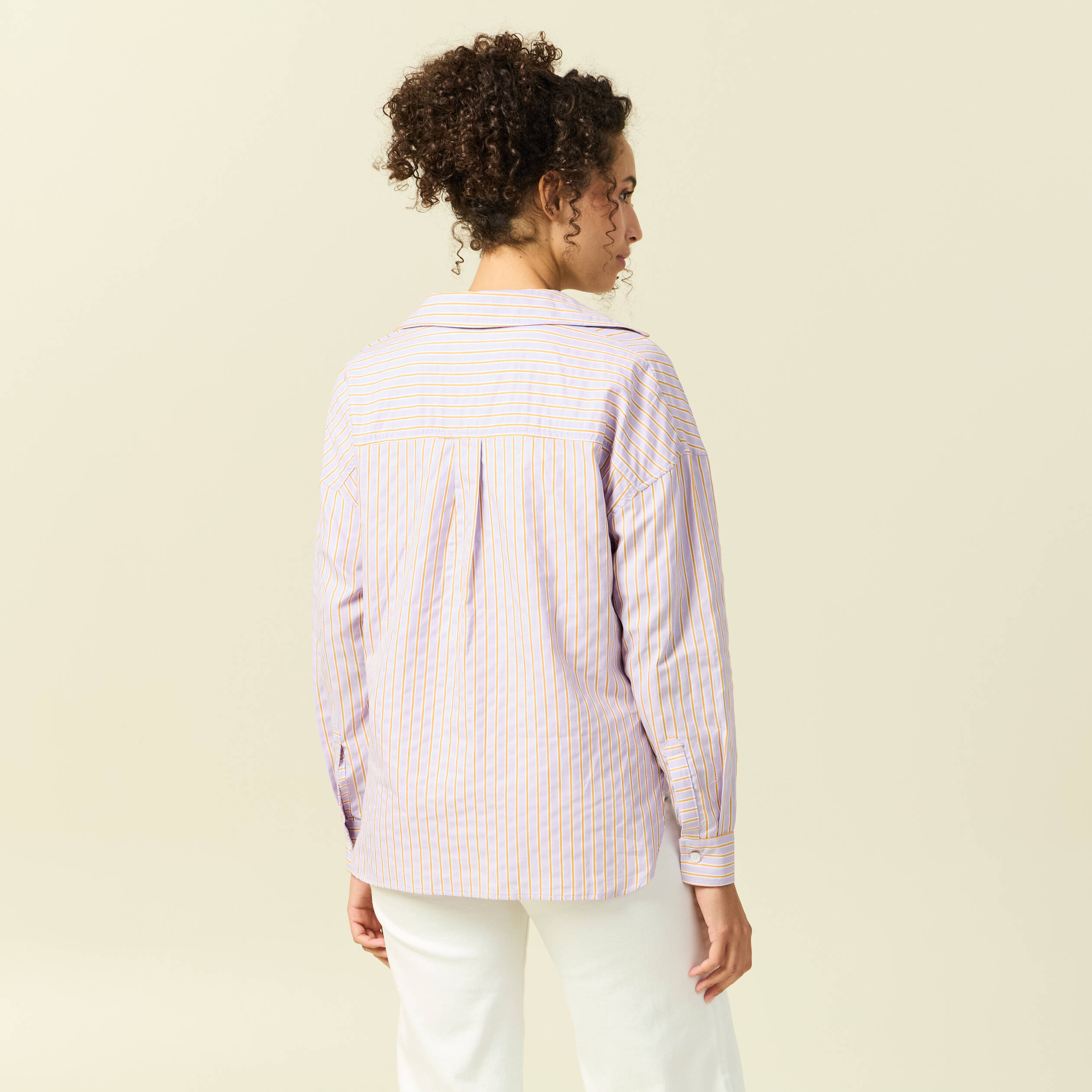 Chemise oversize en coton bleu ciel femme