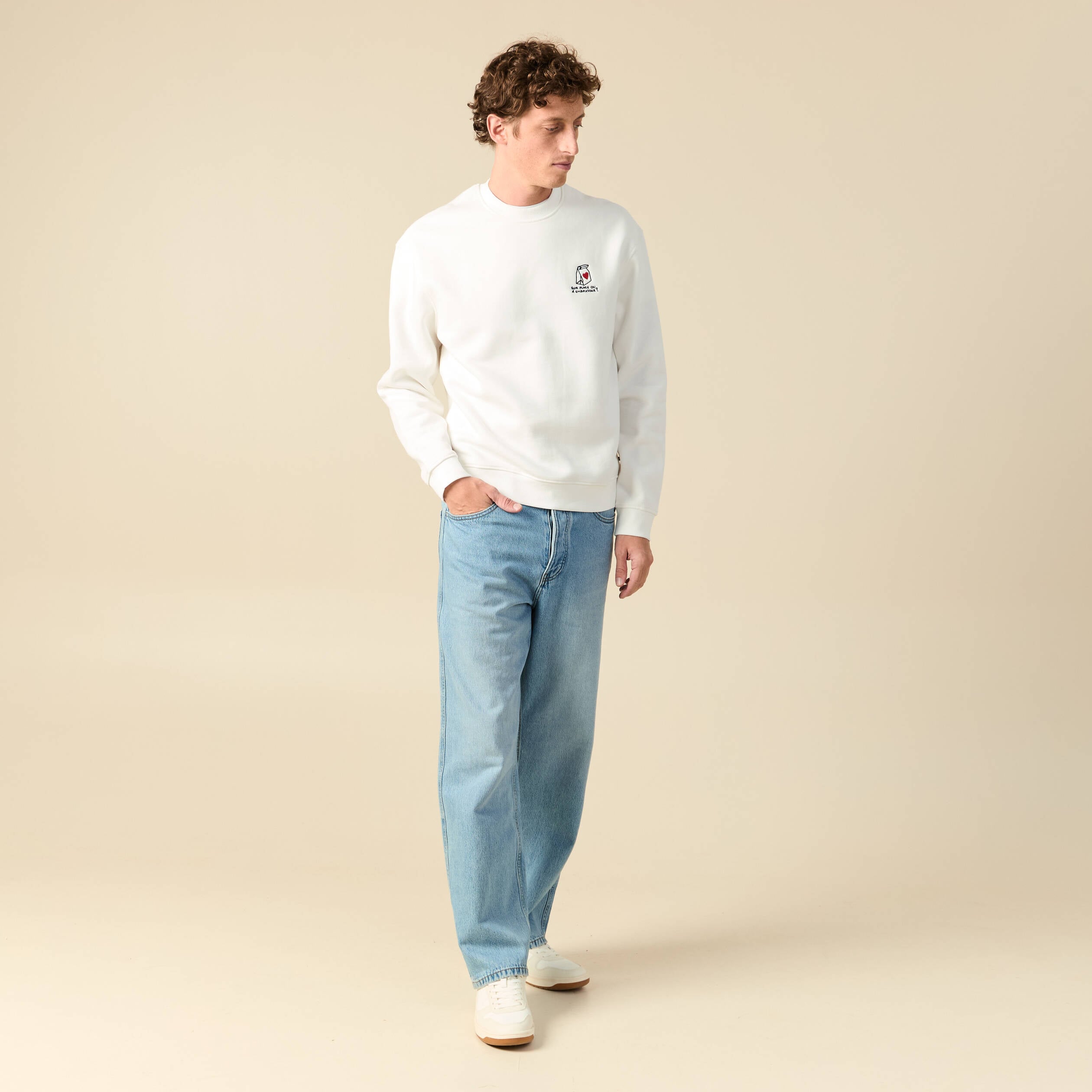 Sweat à col ras-du-cou Jordan Brooklyn Fleece pour homme. LU