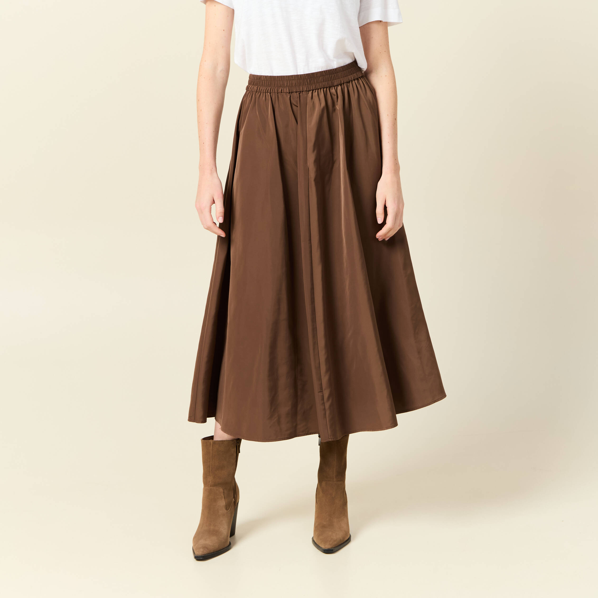 Jupe Oxbow Marron Taille 38 - 100% Coton, Occasion Très Bon état