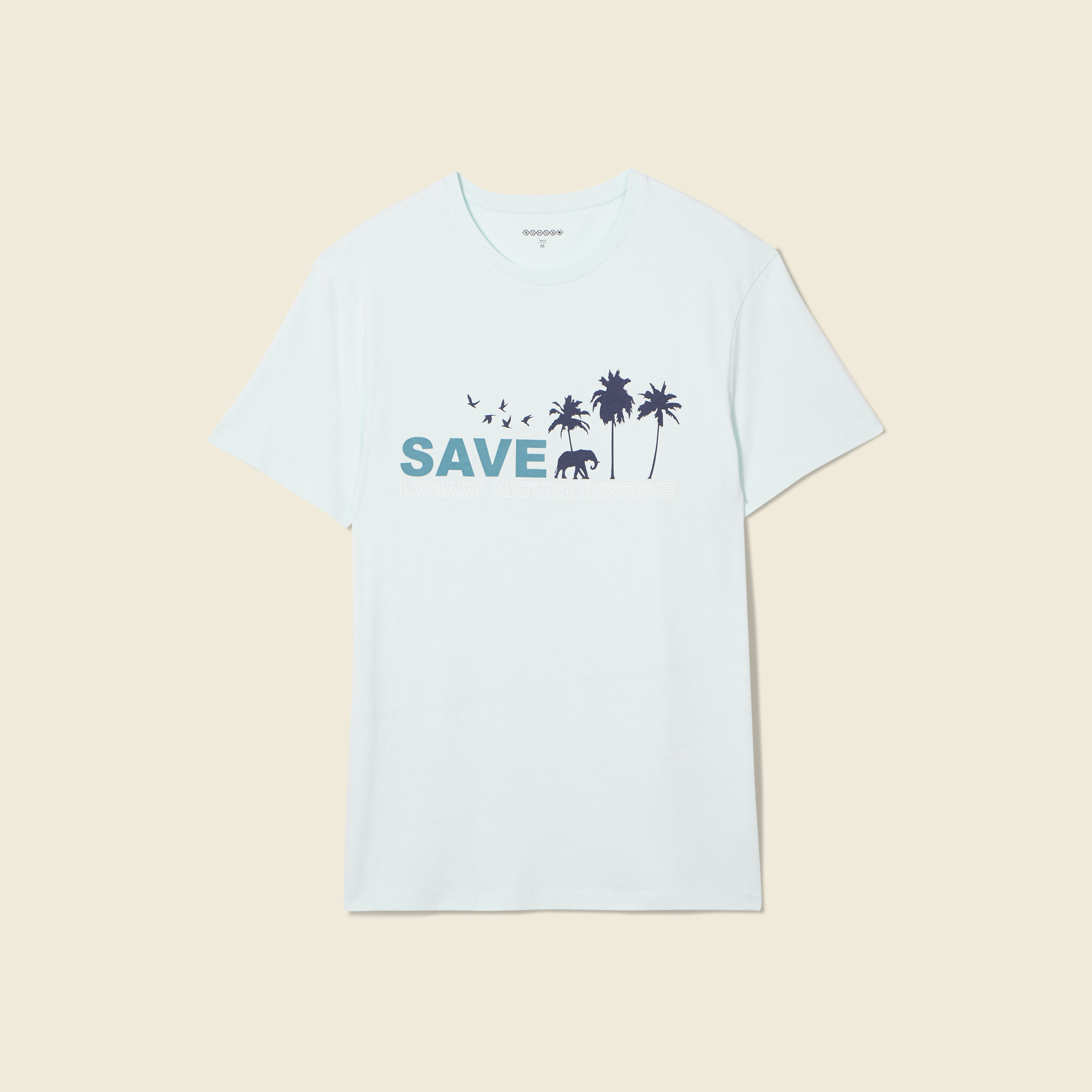 T-shirt manches courtes bleu clair homme